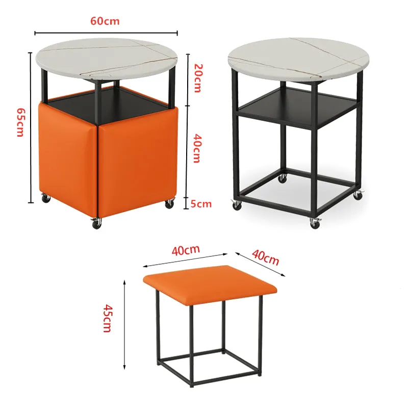 5 in 1 Stackable Cube Dining Set Light