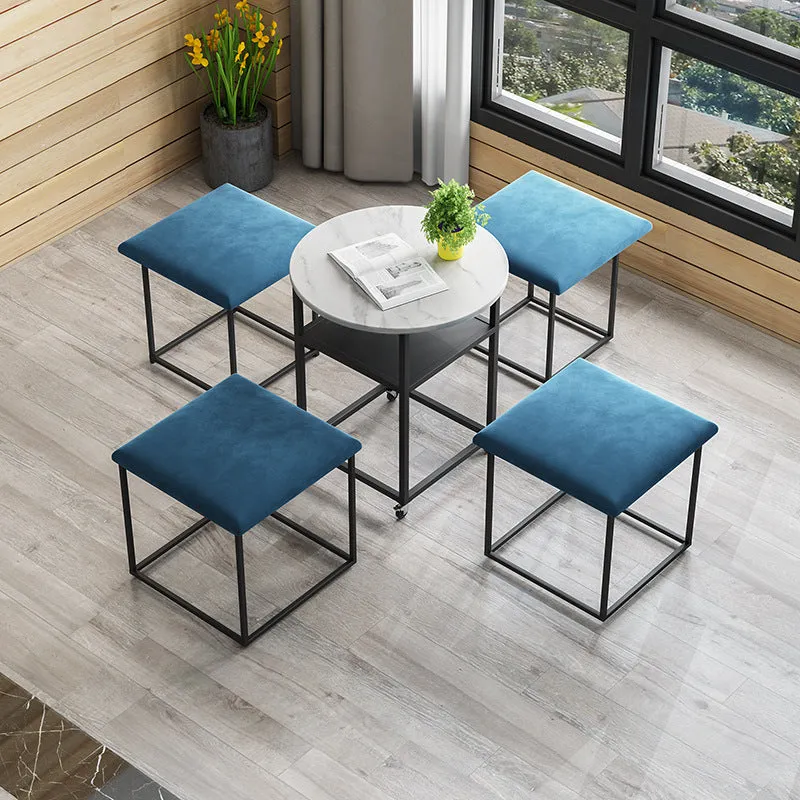 5 in 1 Stackable Cube Dining Set Light
