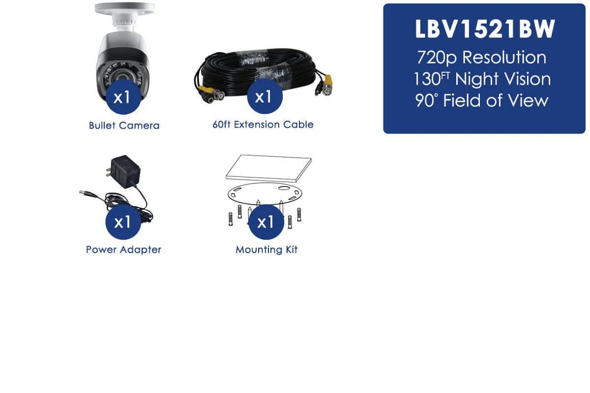720P HD Weatherproof Night Vision Security Camera