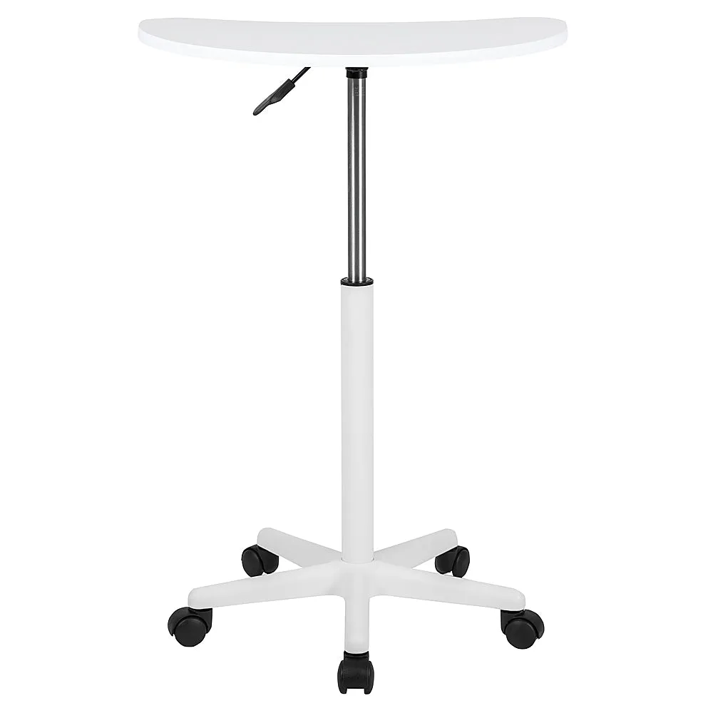 Alamont Home - Eve Half-Round Contemporary Laminate  Laptop Desk - White
