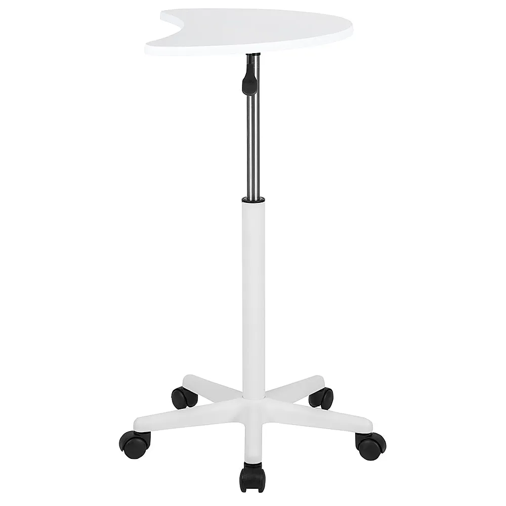 Alamont Home - Eve Half-Round Contemporary Laminate  Laptop Desk - White