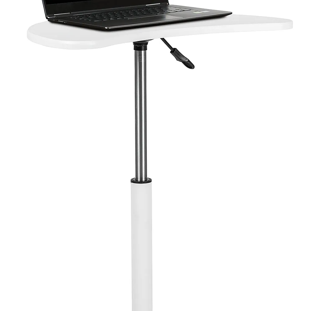 Alamont Home - Eve Half-Round Contemporary Laminate  Laptop Desk - White
