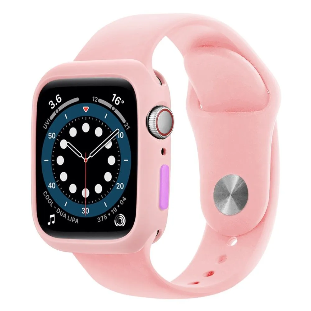 Apple Watch (45mm) candy color button TPU cover - Pink / Purple