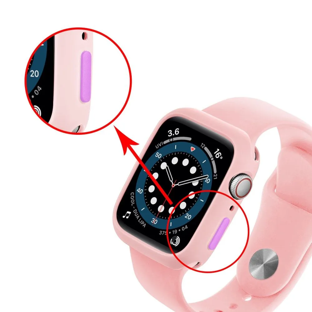 Apple Watch (45mm) candy color button TPU cover - Pink / Purple