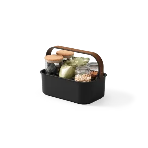 Bellwood Stackable Bin Black/Walnut