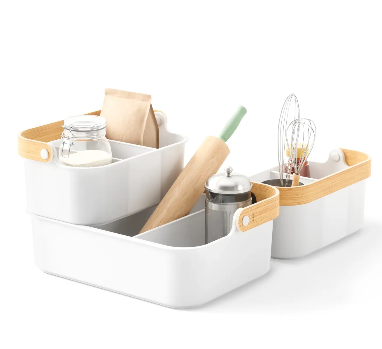 Bellwood Stackable Bin White/Natural