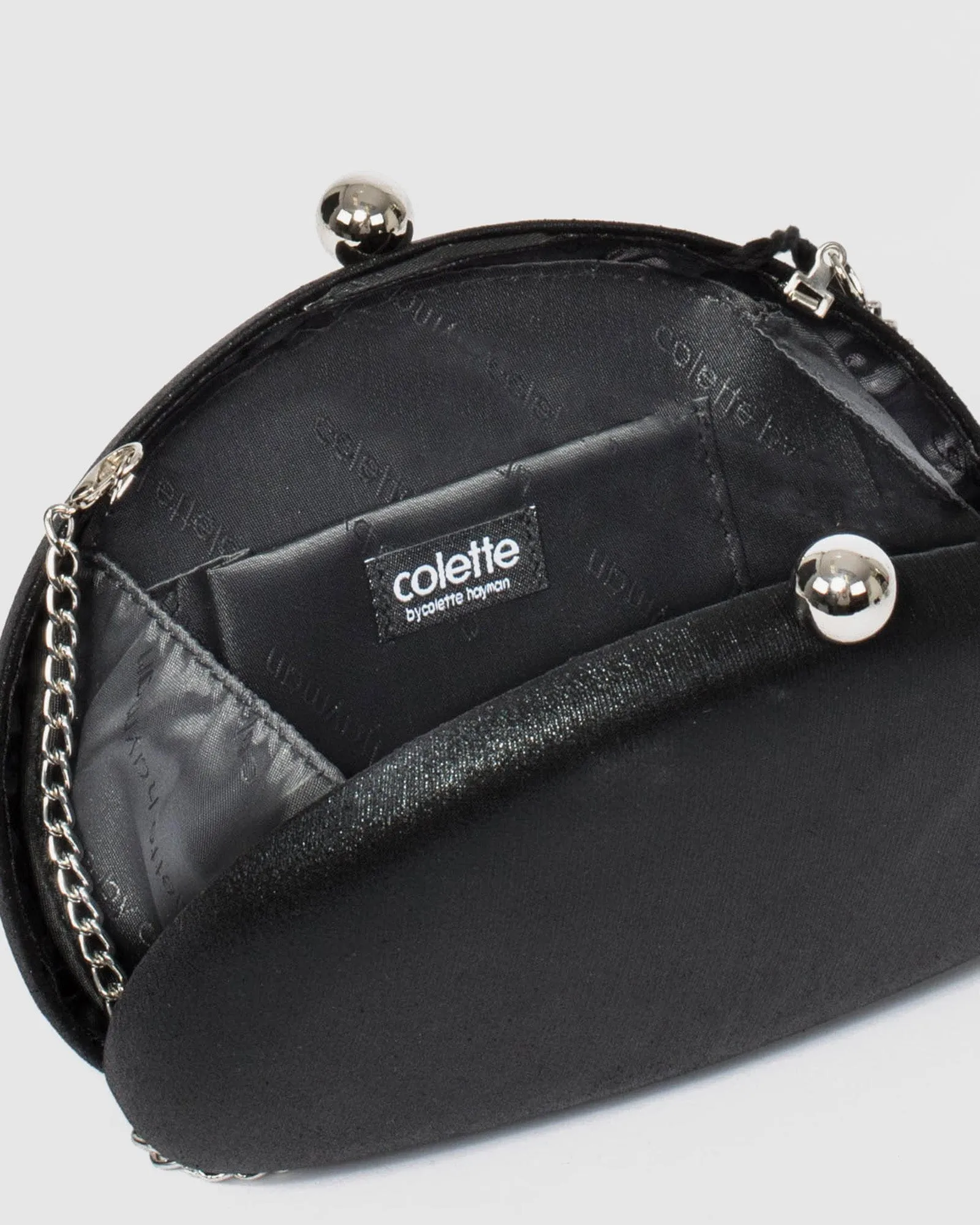 Black Jade Hardcase Tassel Clutch Bag