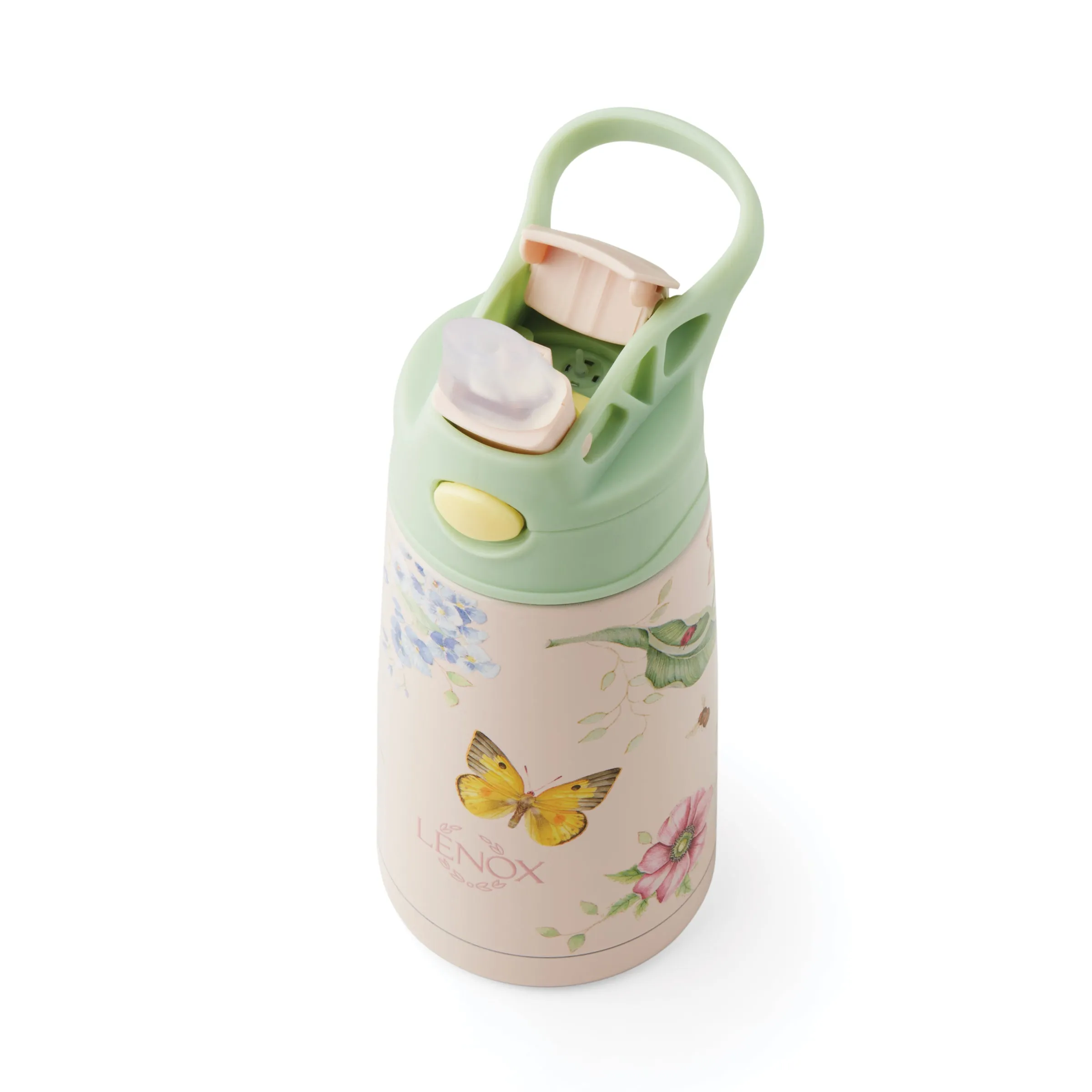 Butterfly Meadow Pink Stainless Kids Water Bottle