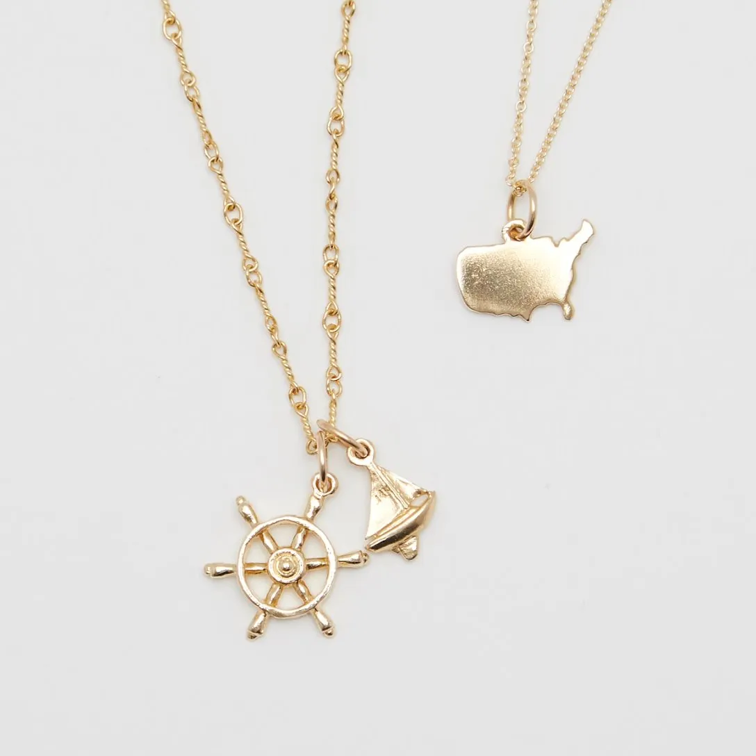 Captains Wheel Mini Charm