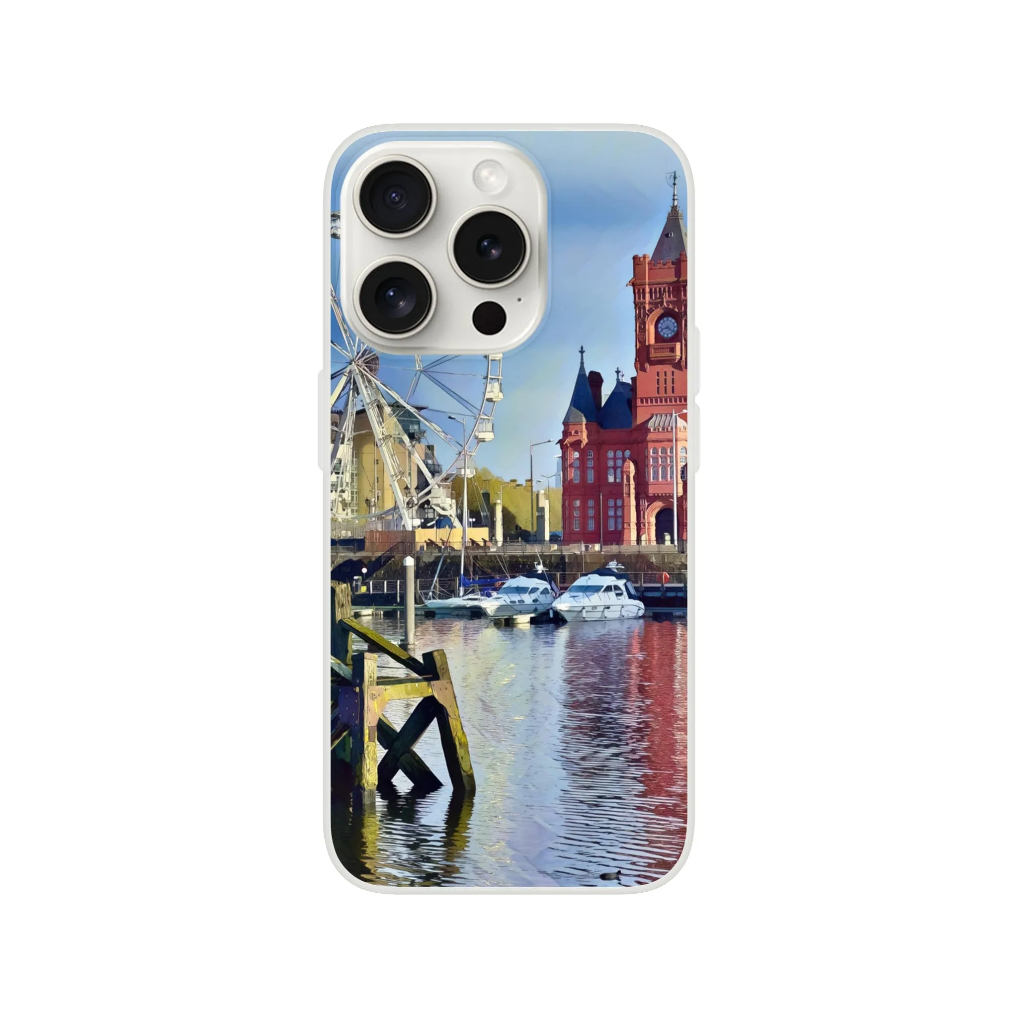 Cardiff Bay Retro  Flexi Case Mobile Phone