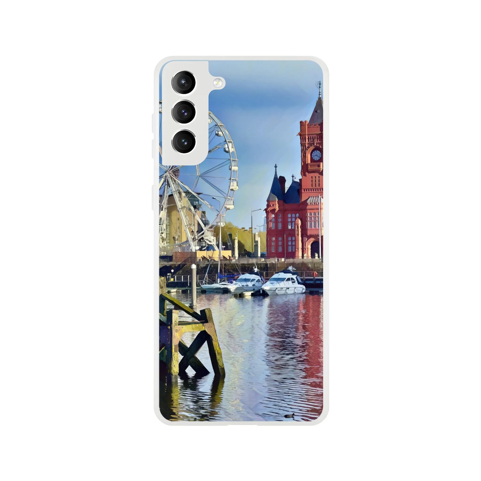 Cardiff Bay Retro  Flexi Case Mobile Phone