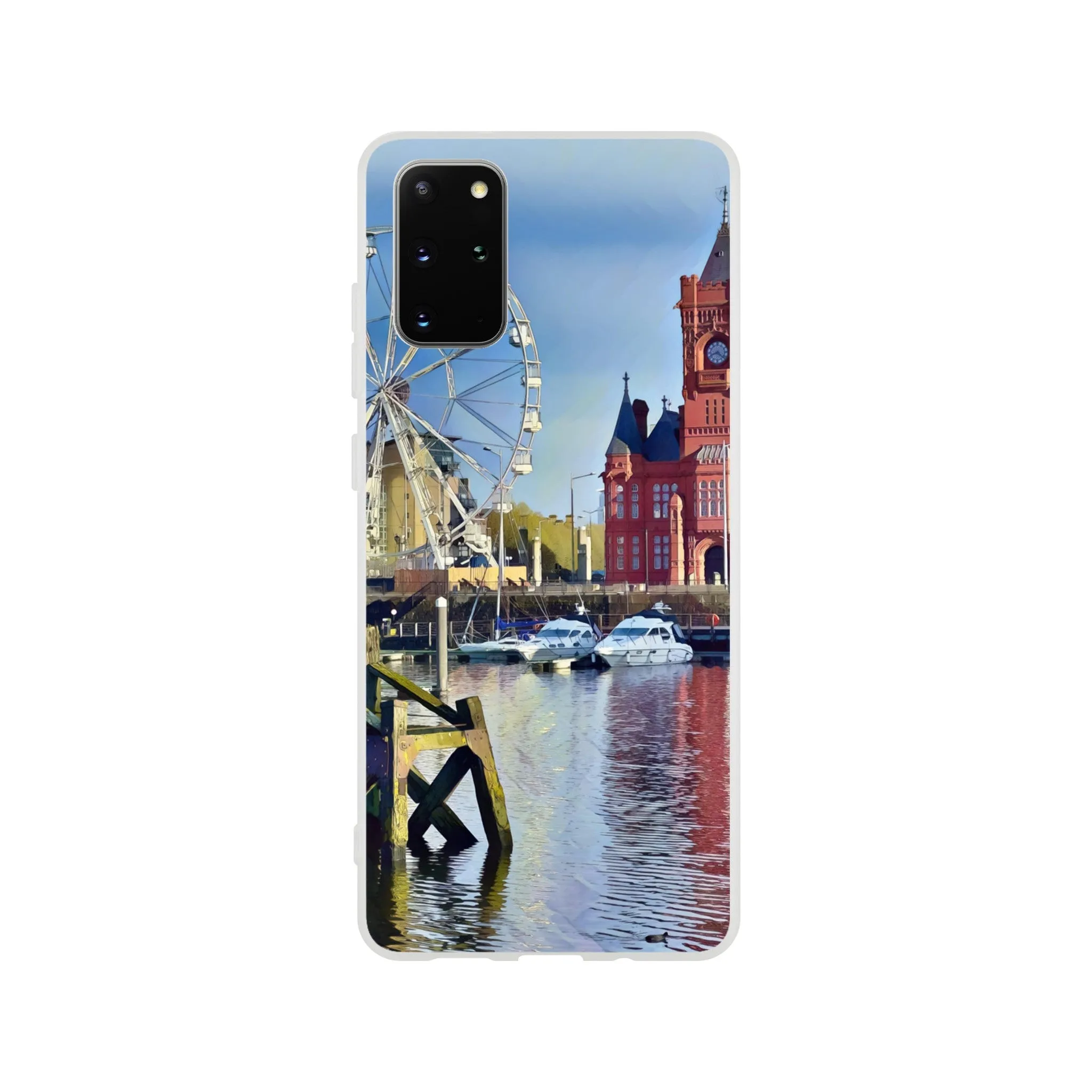 Cardiff Bay Retro  Flexi Case Mobile Phone