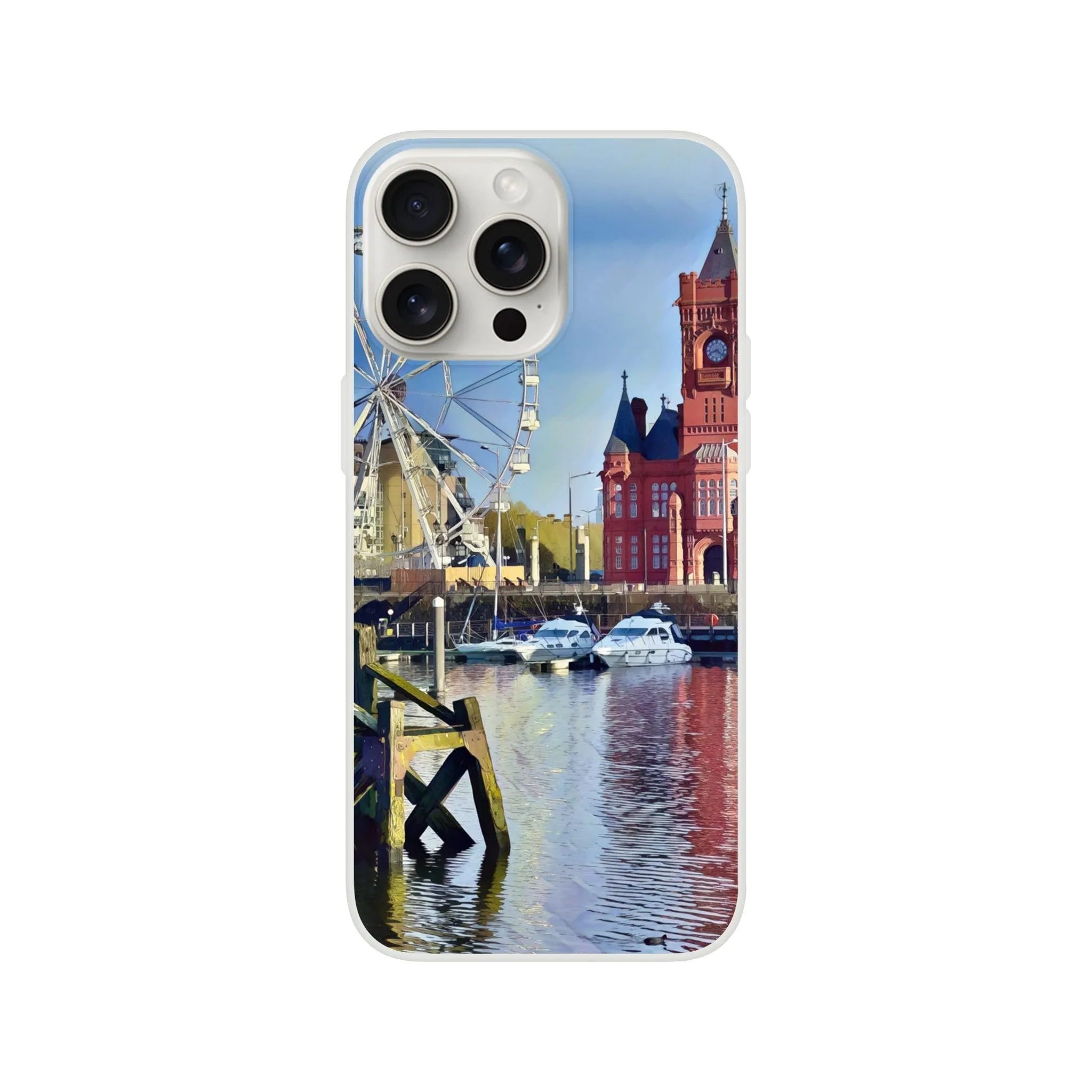 Cardiff Bay Retro  Flexi Case Mobile Phone