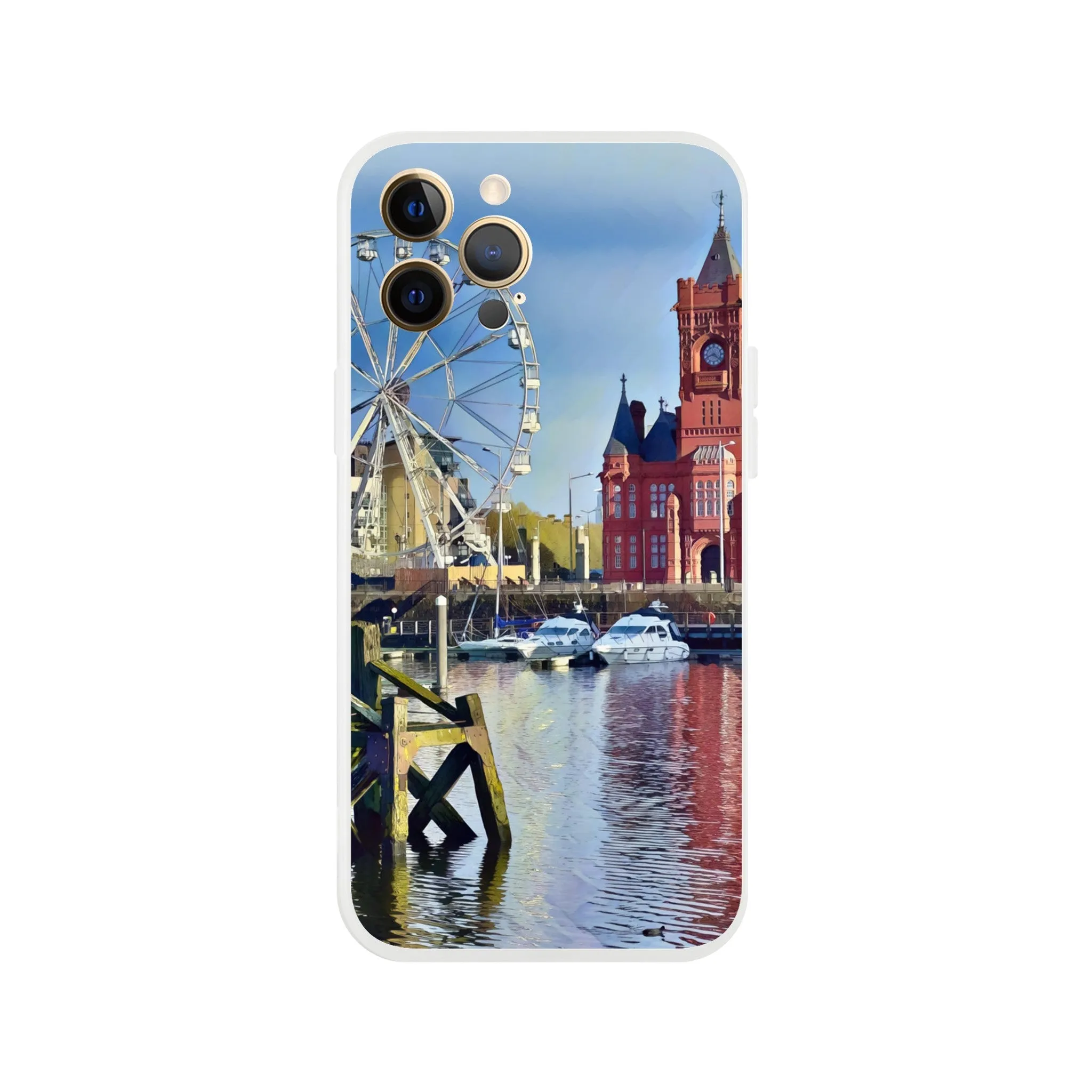 Cardiff Bay Retro  Flexi Case Mobile Phone