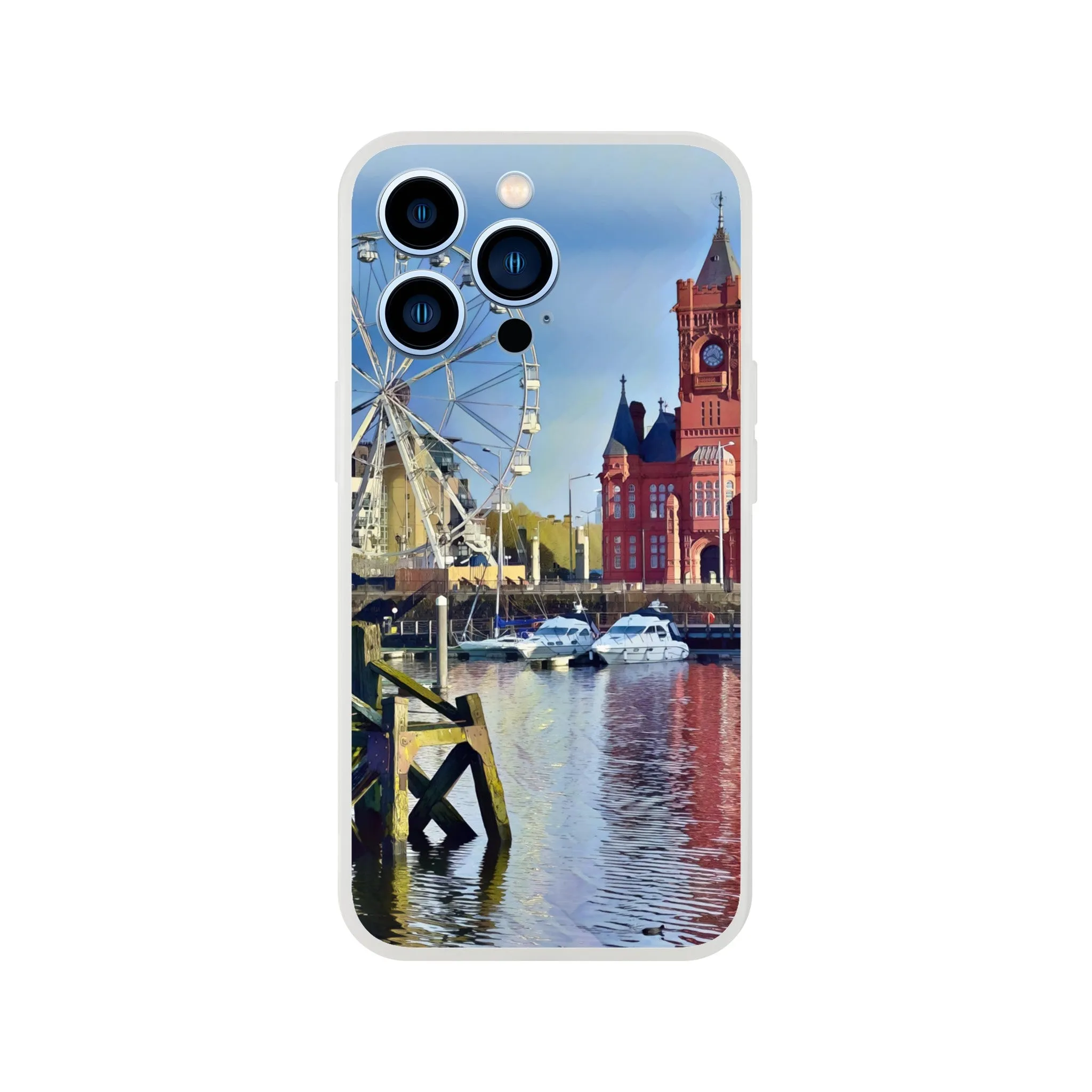 Cardiff Bay Retro  Flexi Case Mobile Phone