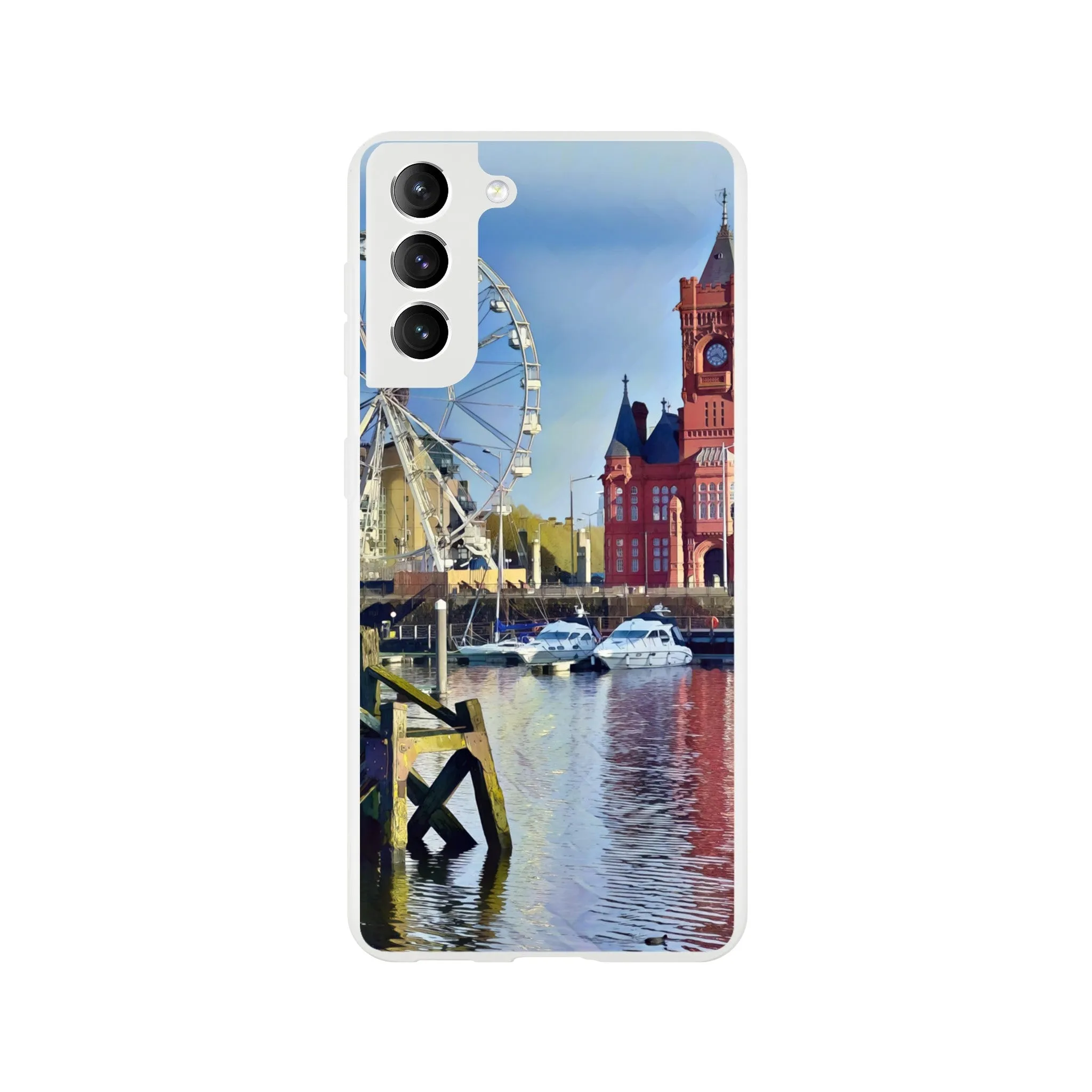 Cardiff Bay Retro  Flexi Case Mobile Phone