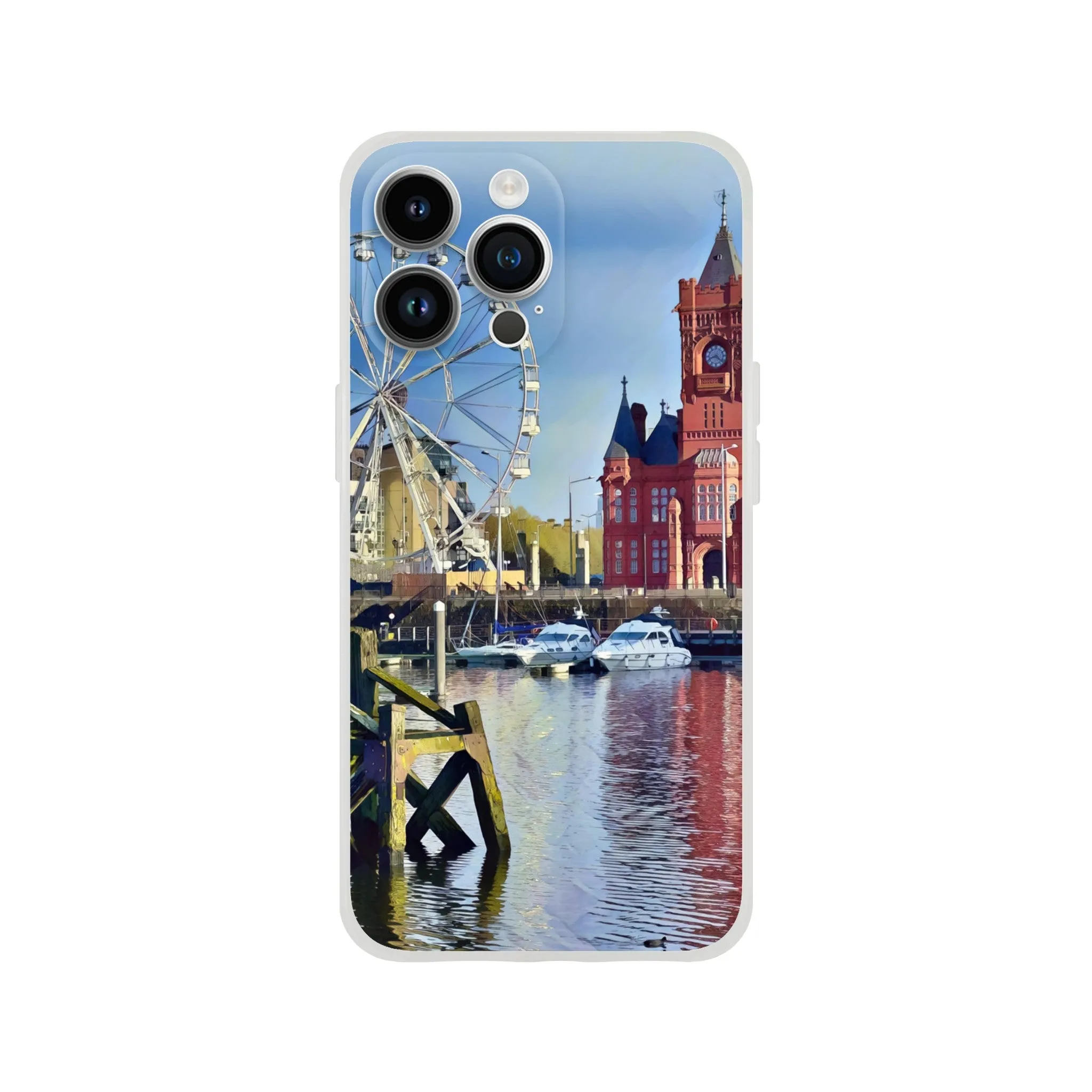 Cardiff Bay Retro  Flexi Case Mobile Phone