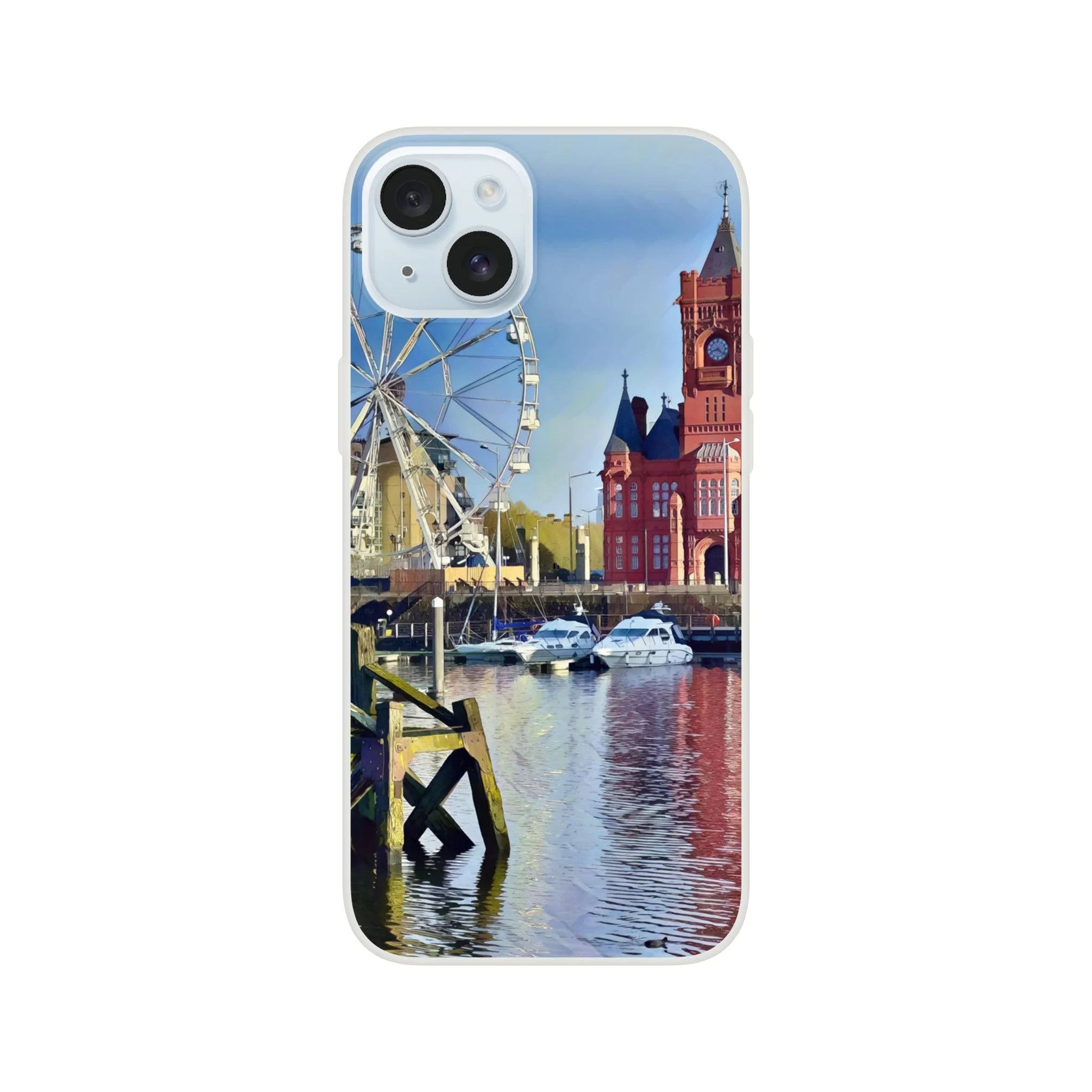 Cardiff Bay Retro  Flexi Case Mobile Phone