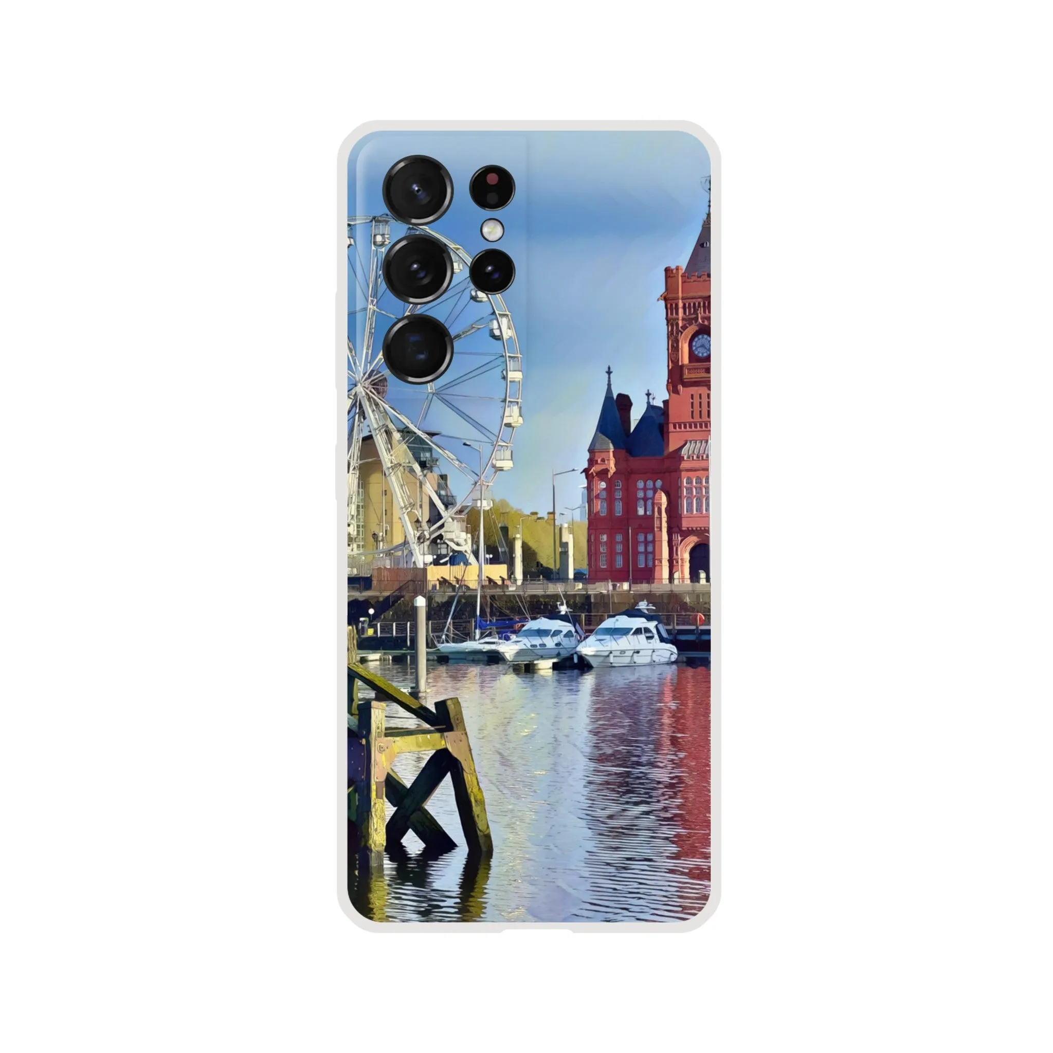 Cardiff Bay Retro  Flexi Case Mobile Phone