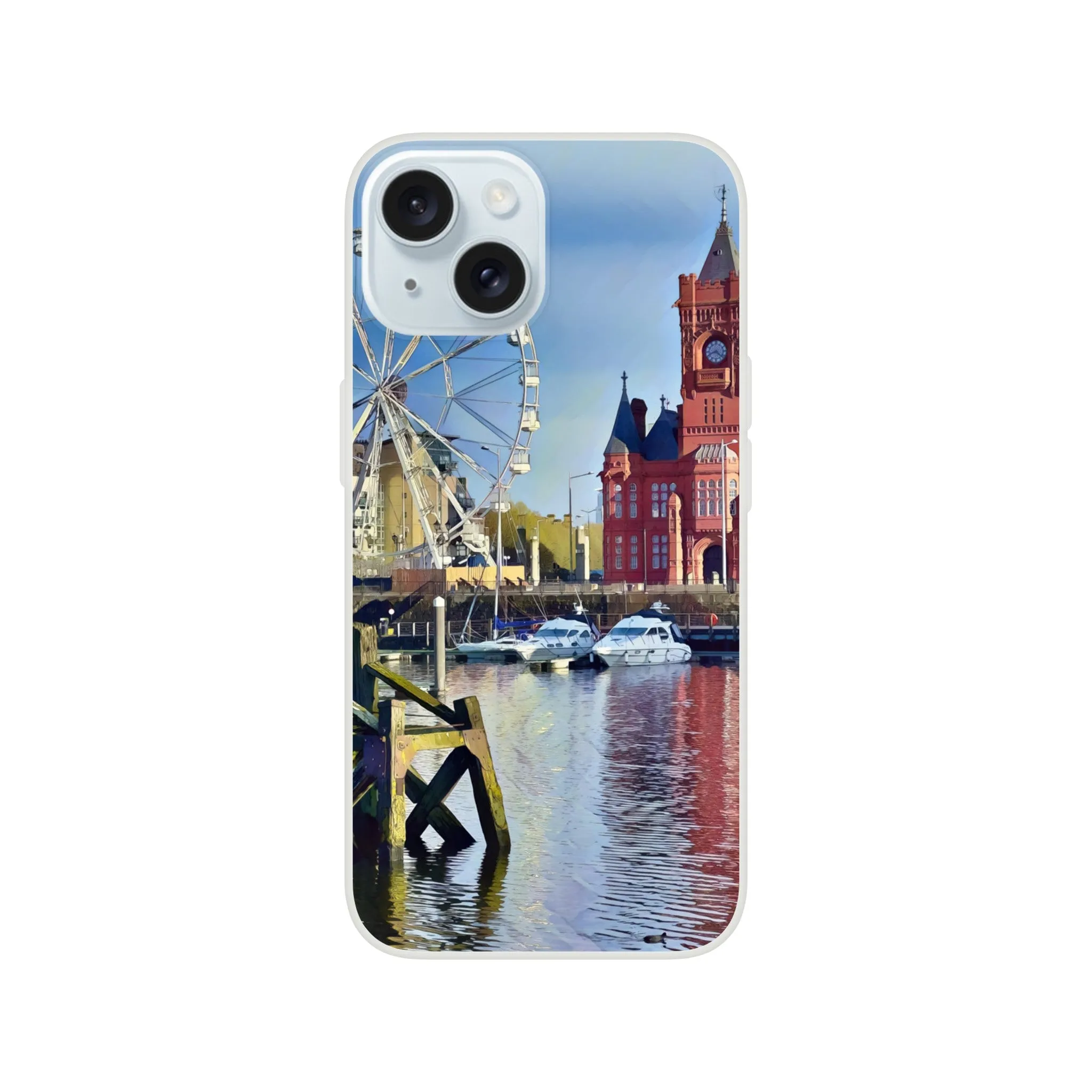 Cardiff Bay Retro  Flexi Case Mobile Phone