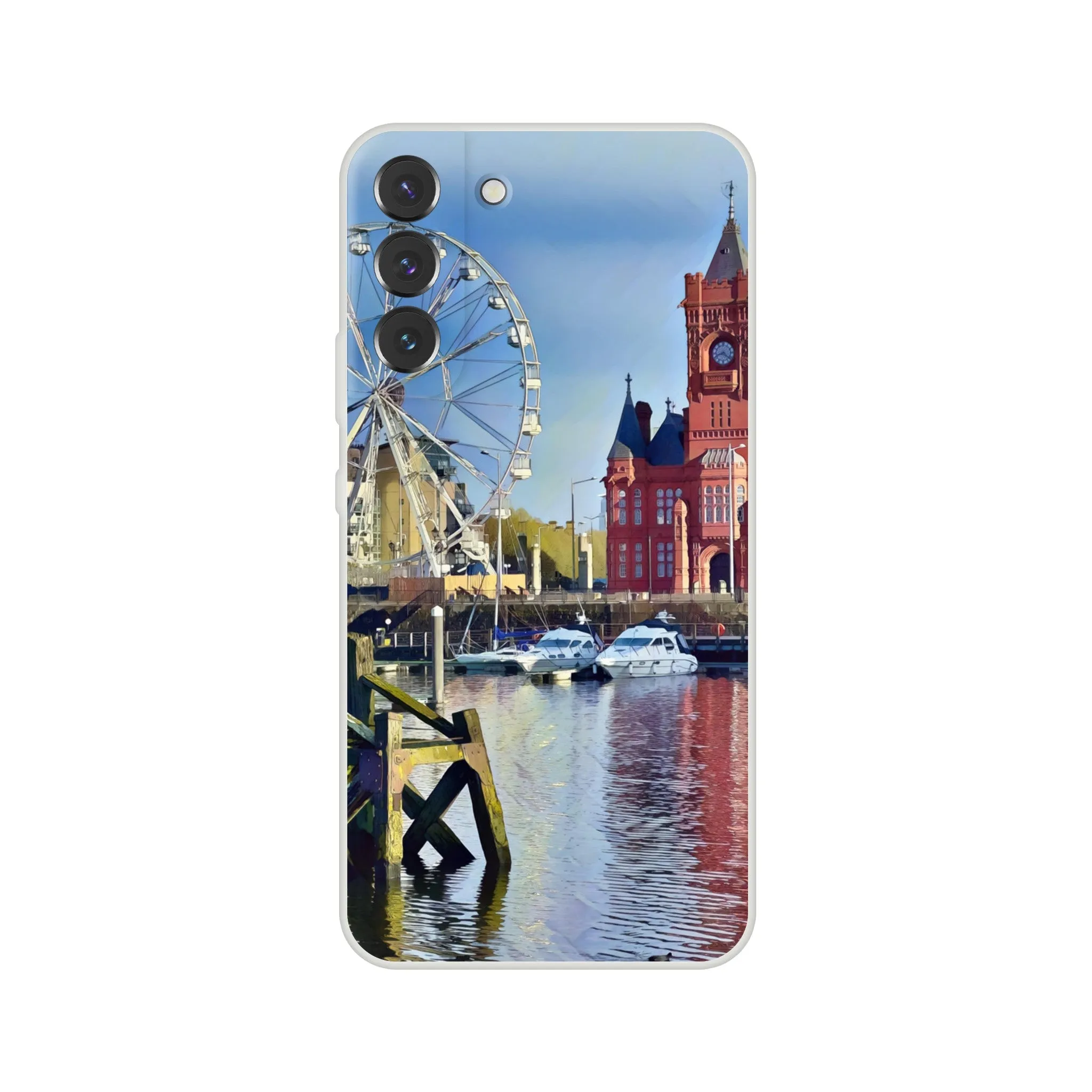 Cardiff Bay Retro  Flexi Case Mobile Phone