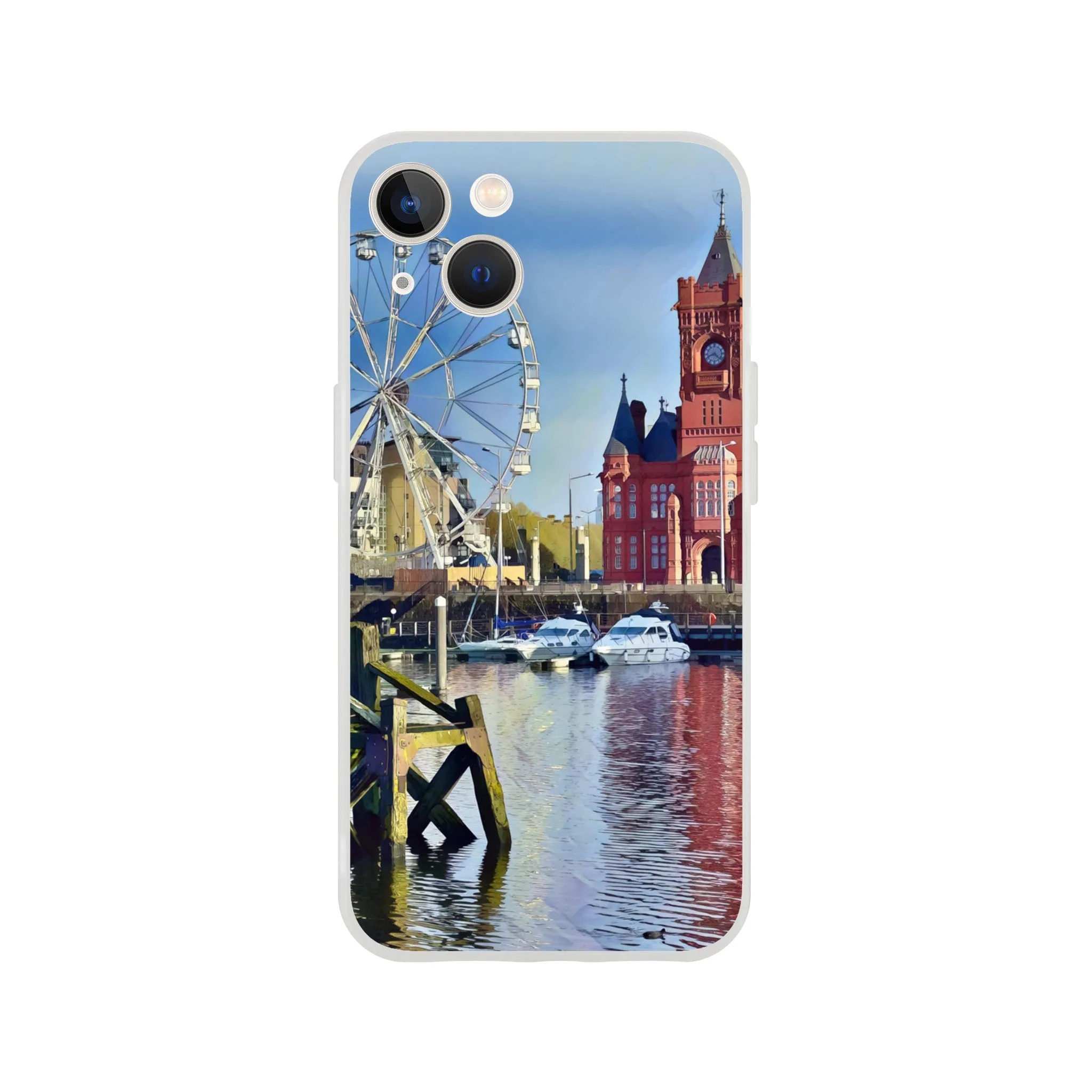 Cardiff Bay Retro  Flexi Case Mobile Phone