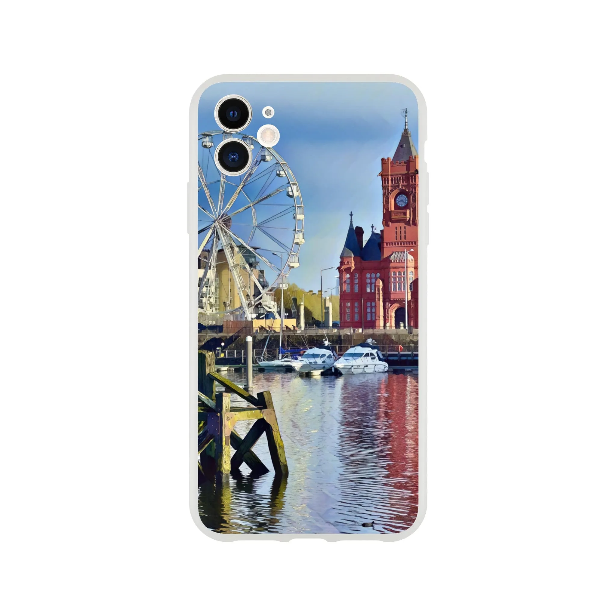 Cardiff Bay Retro  Flexi Case Mobile Phone