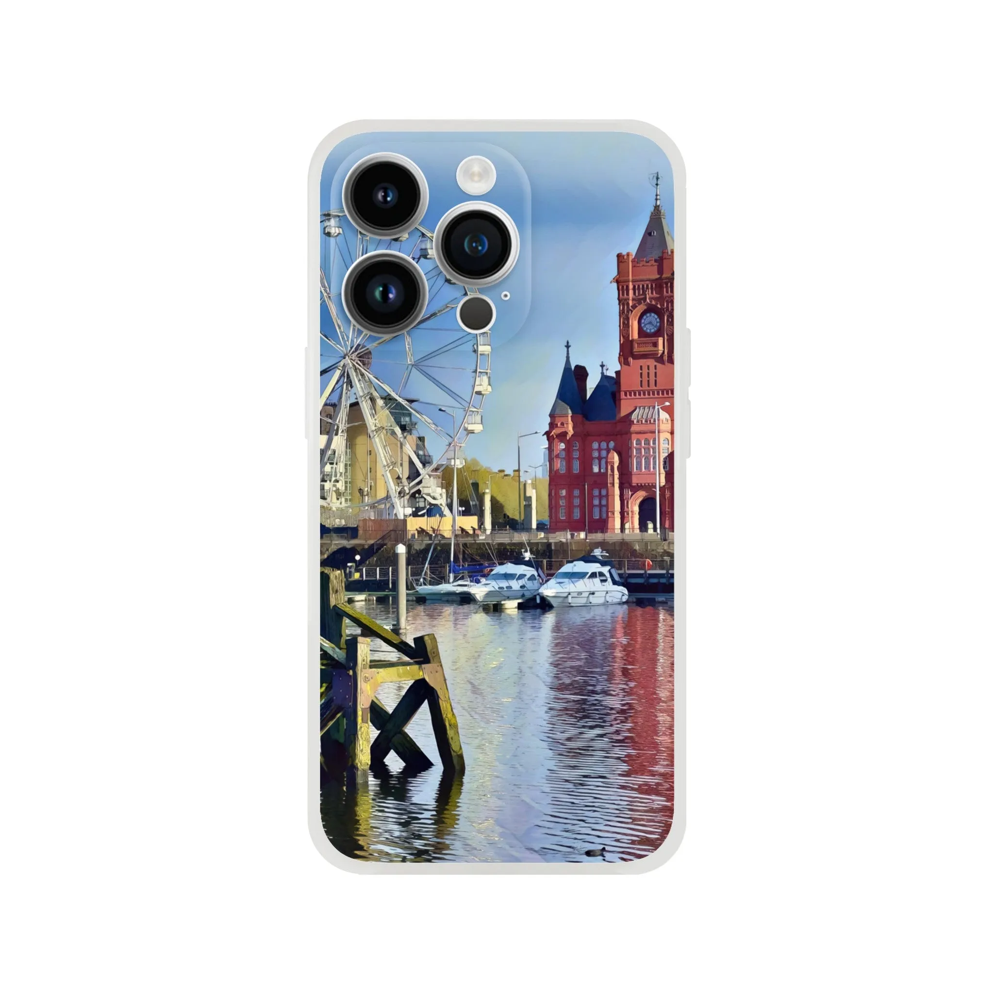 Cardiff Bay Retro  Flexi Case Mobile Phone