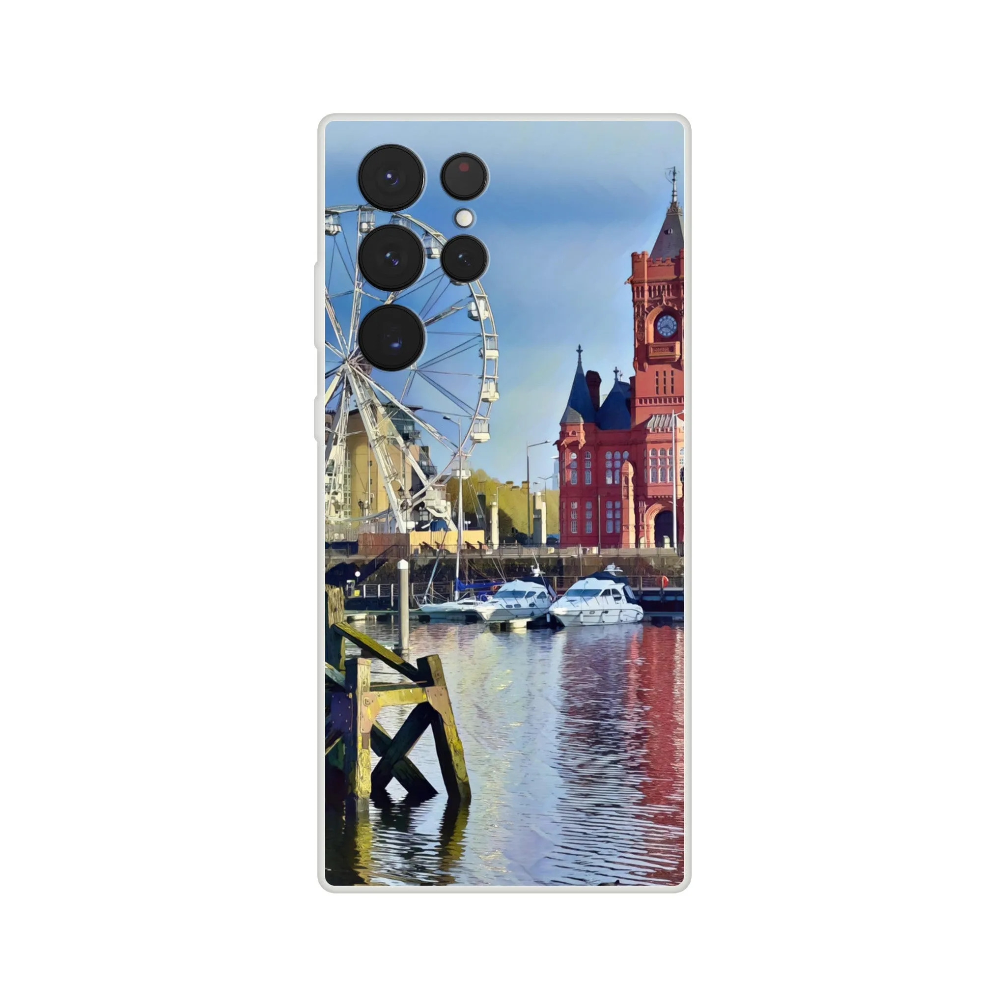 Cardiff Bay Retro  Flexi Case Mobile Phone