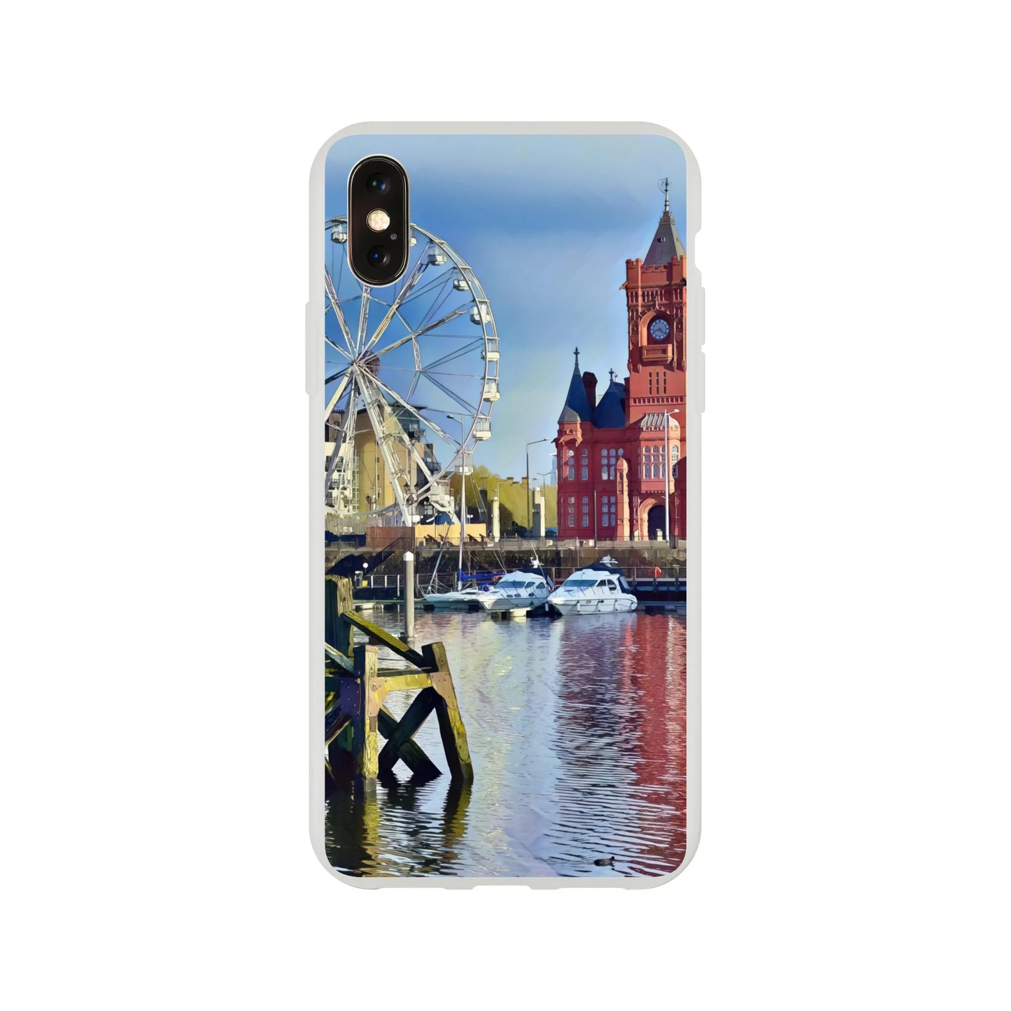 Cardiff Bay Retro  Flexi Case Mobile Phone