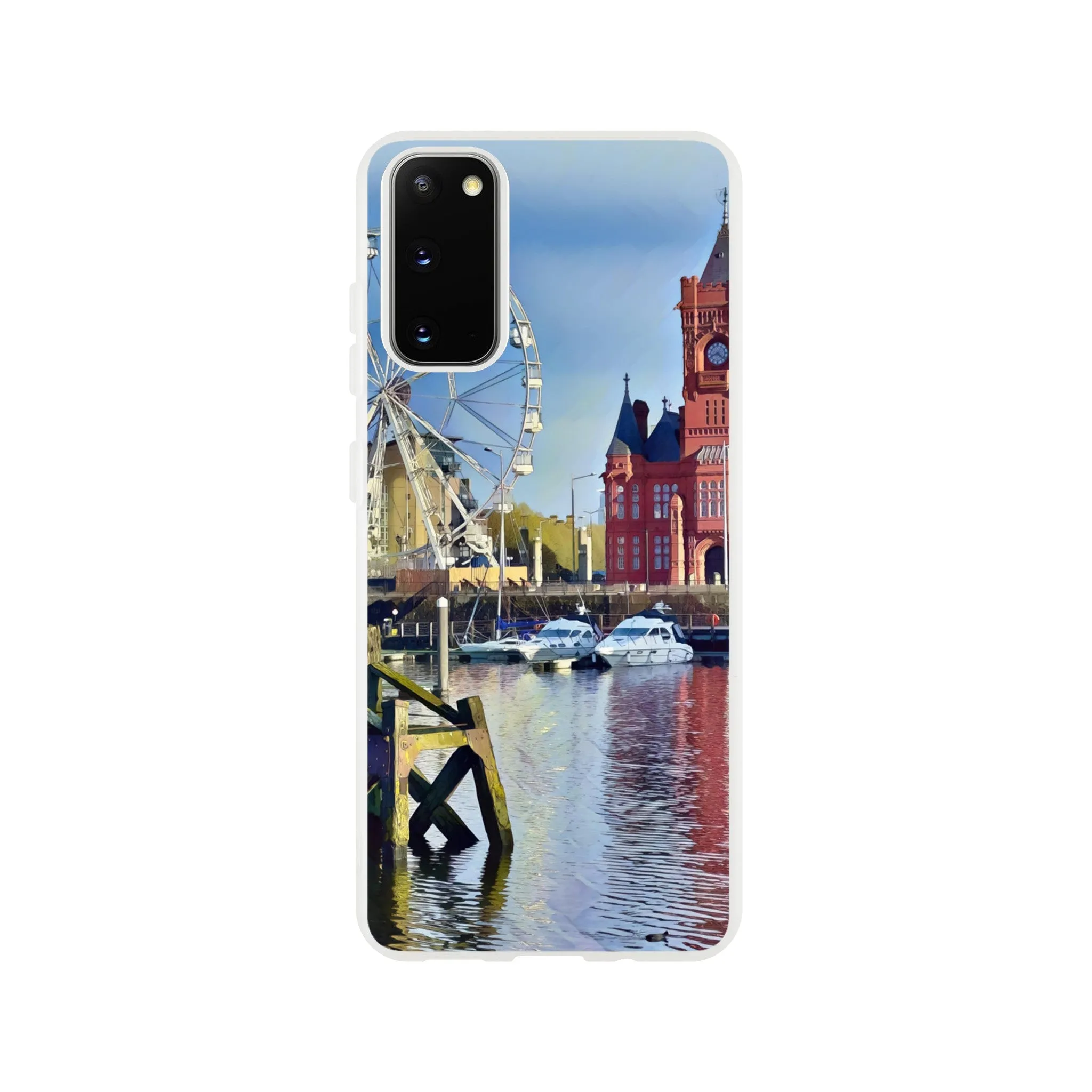 Cardiff Bay Retro  Flexi Case Mobile Phone