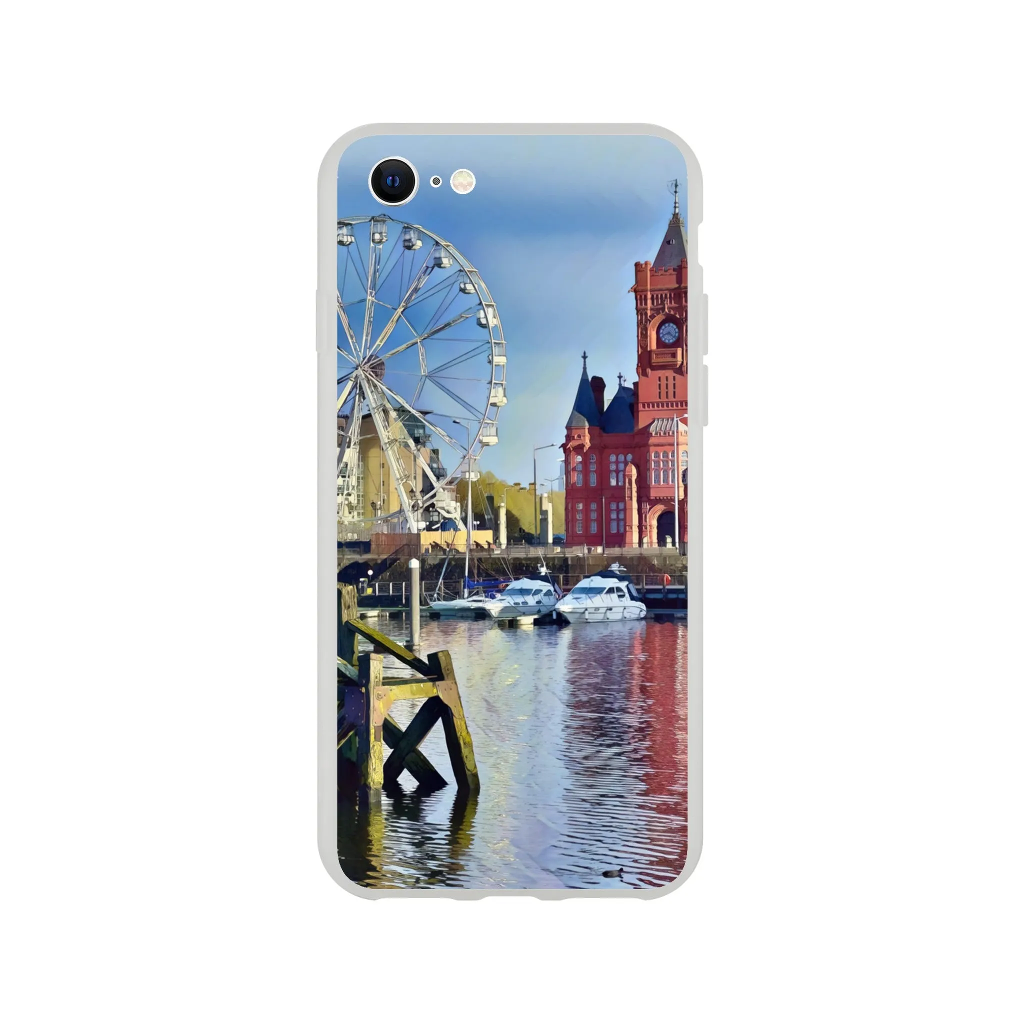 Cardiff Bay Retro  Flexi Case Mobile Phone