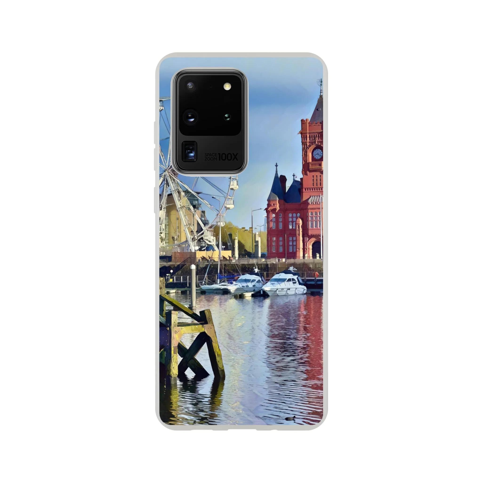 Cardiff Bay Retro  Flexi Case Mobile Phone