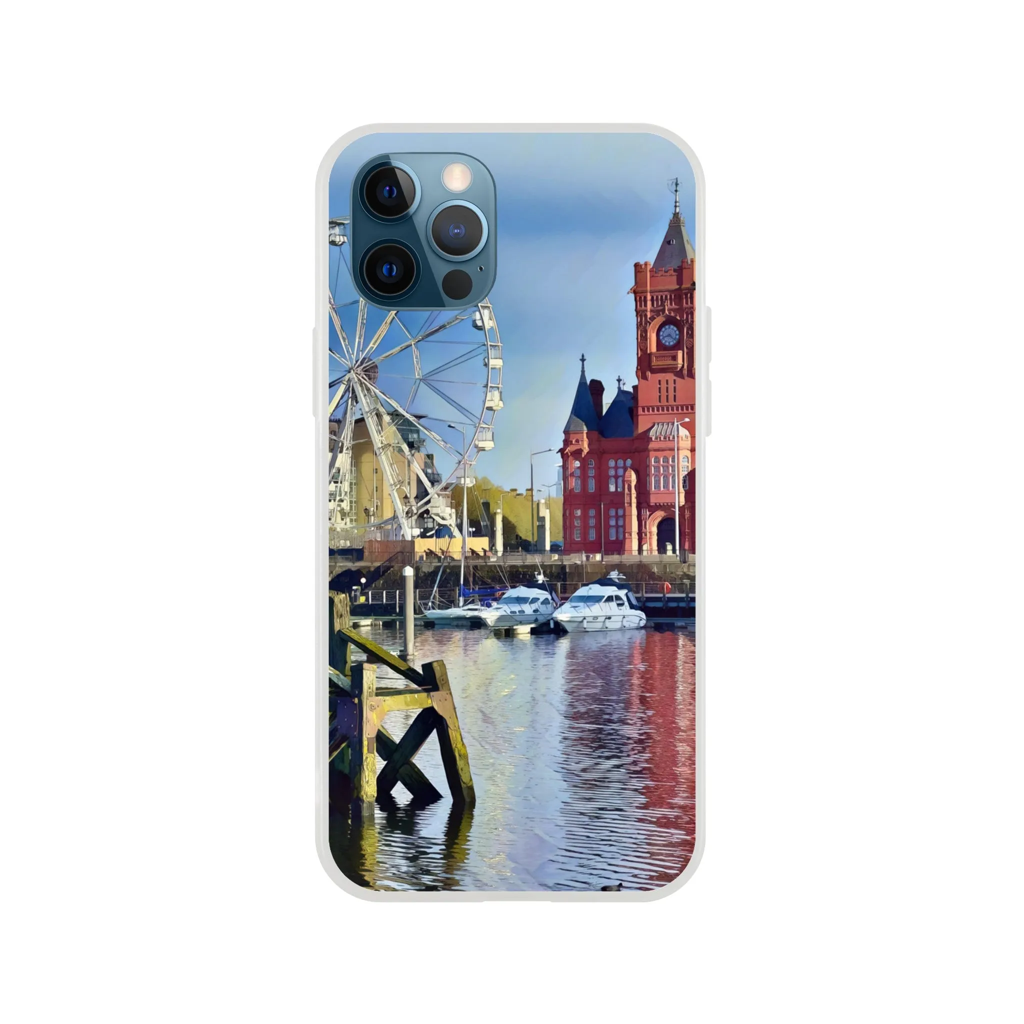 Cardiff Bay Retro  Flexi Case Mobile Phone