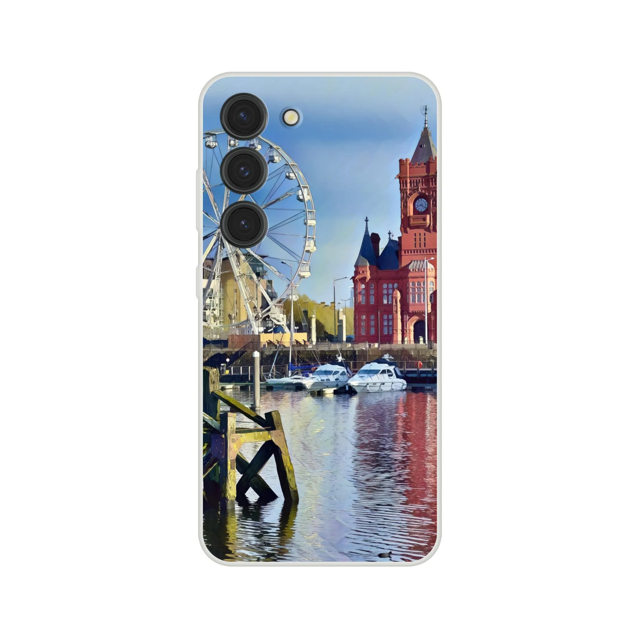 Cardiff Bay Retro  Flexi Case Mobile Phone