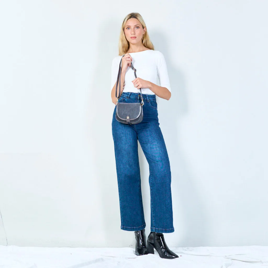 Classic suede saddle bag wholesale