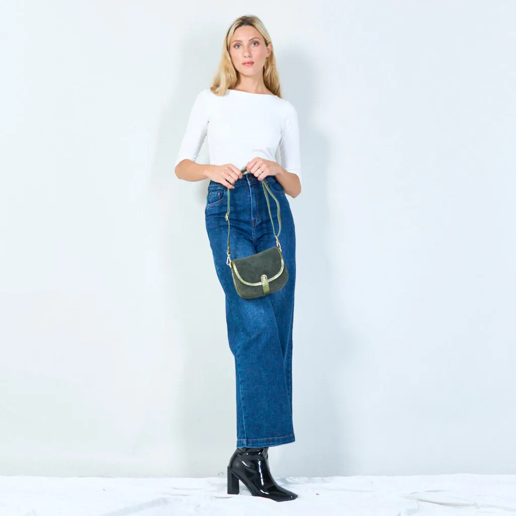 Classic suede saddle bag wholesale