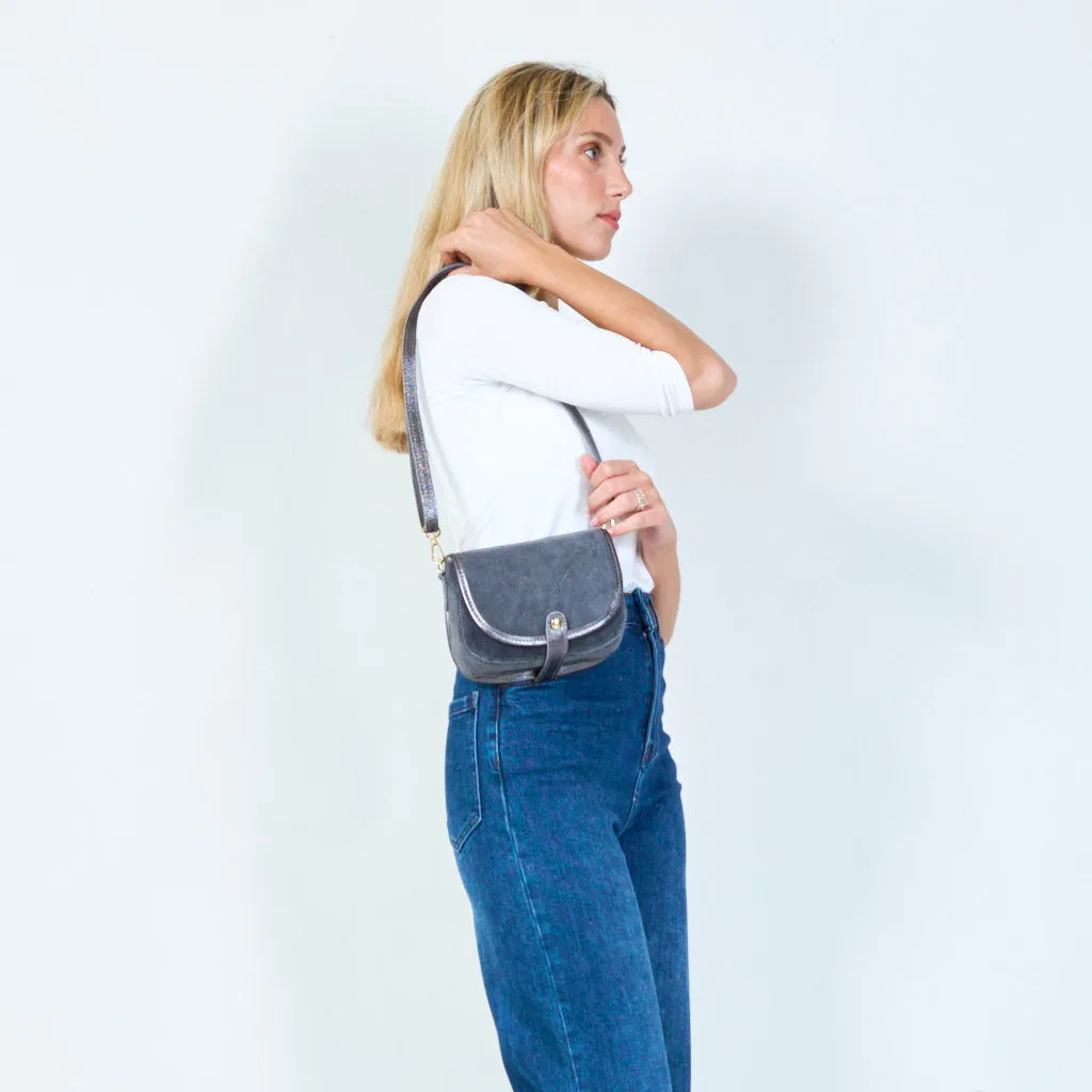 Classic suede saddle bag wholesale