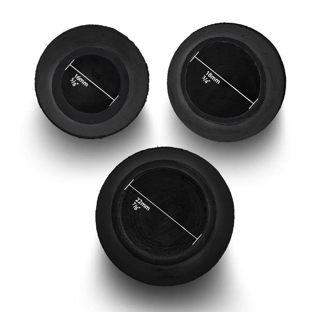 Compact Black Rubber Tips: Sleek, Low Profile