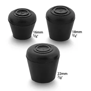 Compact Black Rubber Tips: Sleek, Low Profile