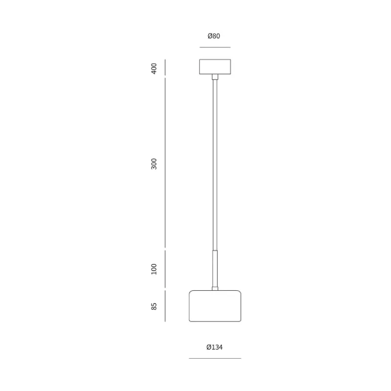 Compact Cylindrical Ceramic Pendant Light