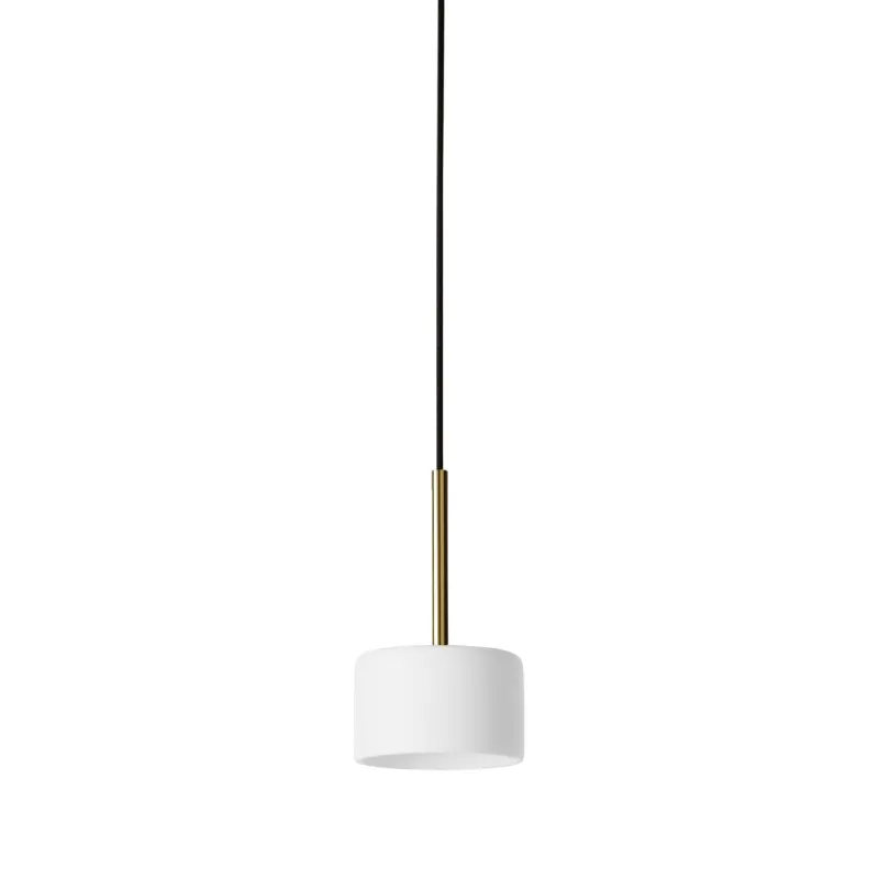 Compact Cylindrical Ceramic Pendant Light
