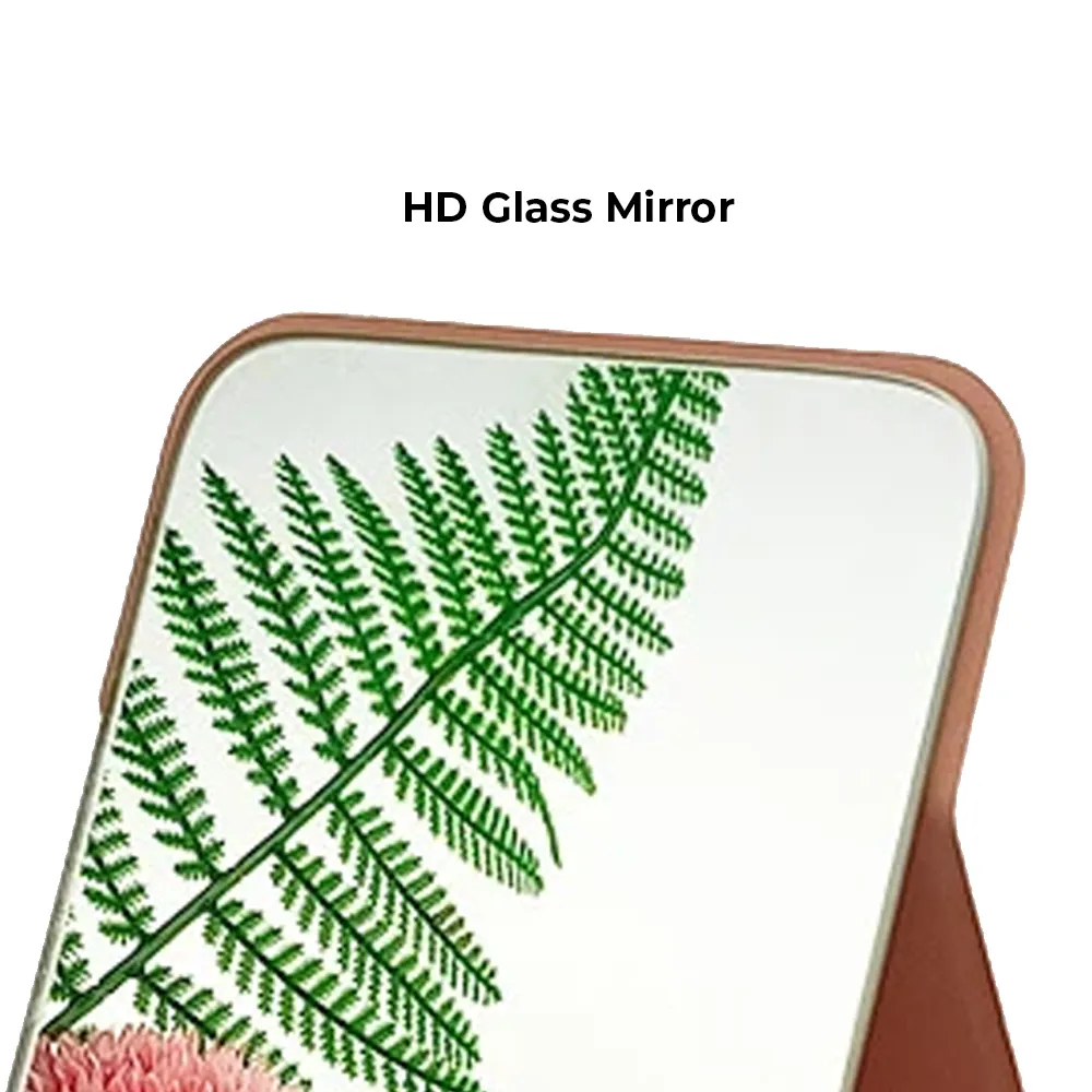 Custom Logo Portable PU Leather Pocket Mirror