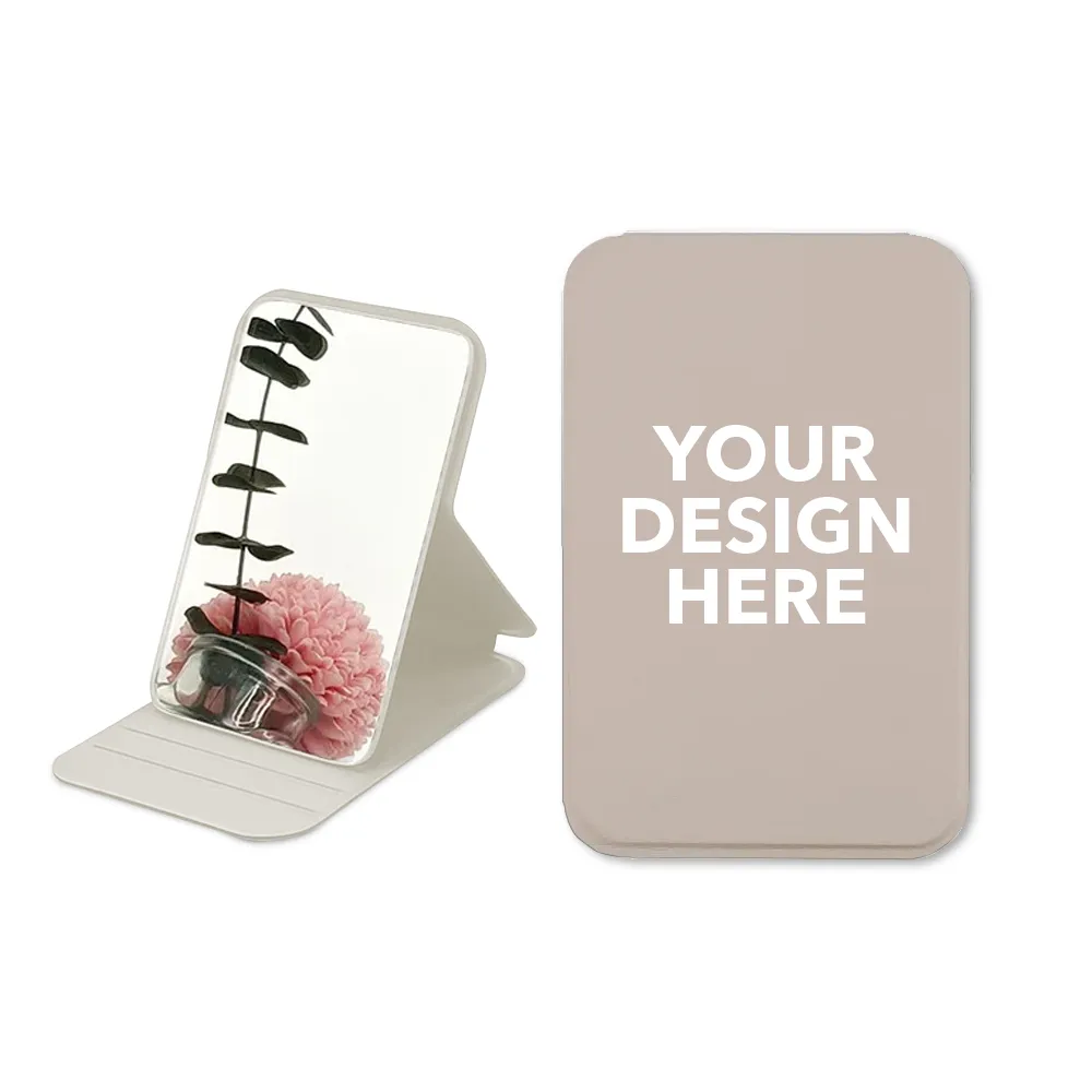 Custom Logo Portable PU Leather Pocket Mirror