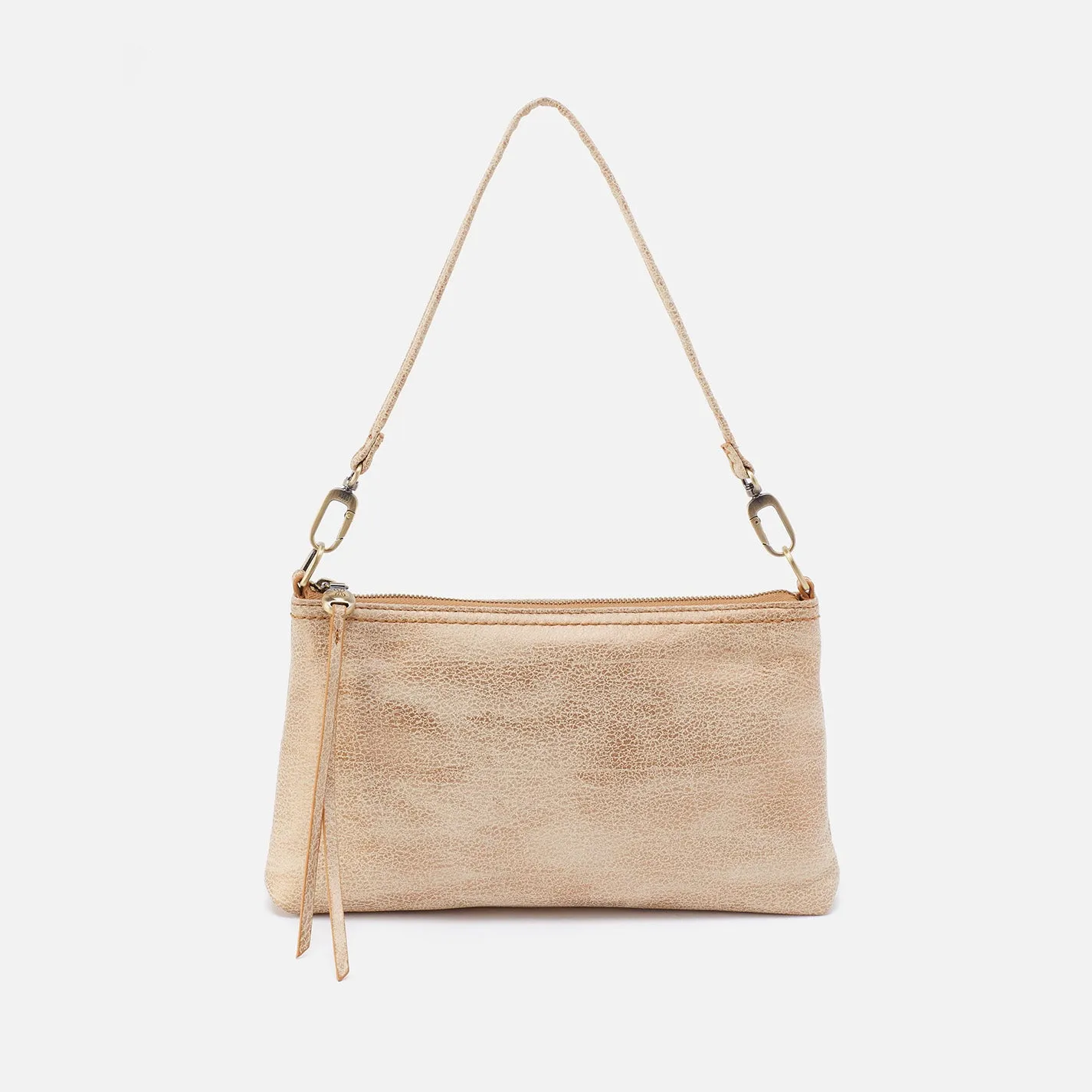 Darcy Crossbody In Metallic Leather - Gold Leaf