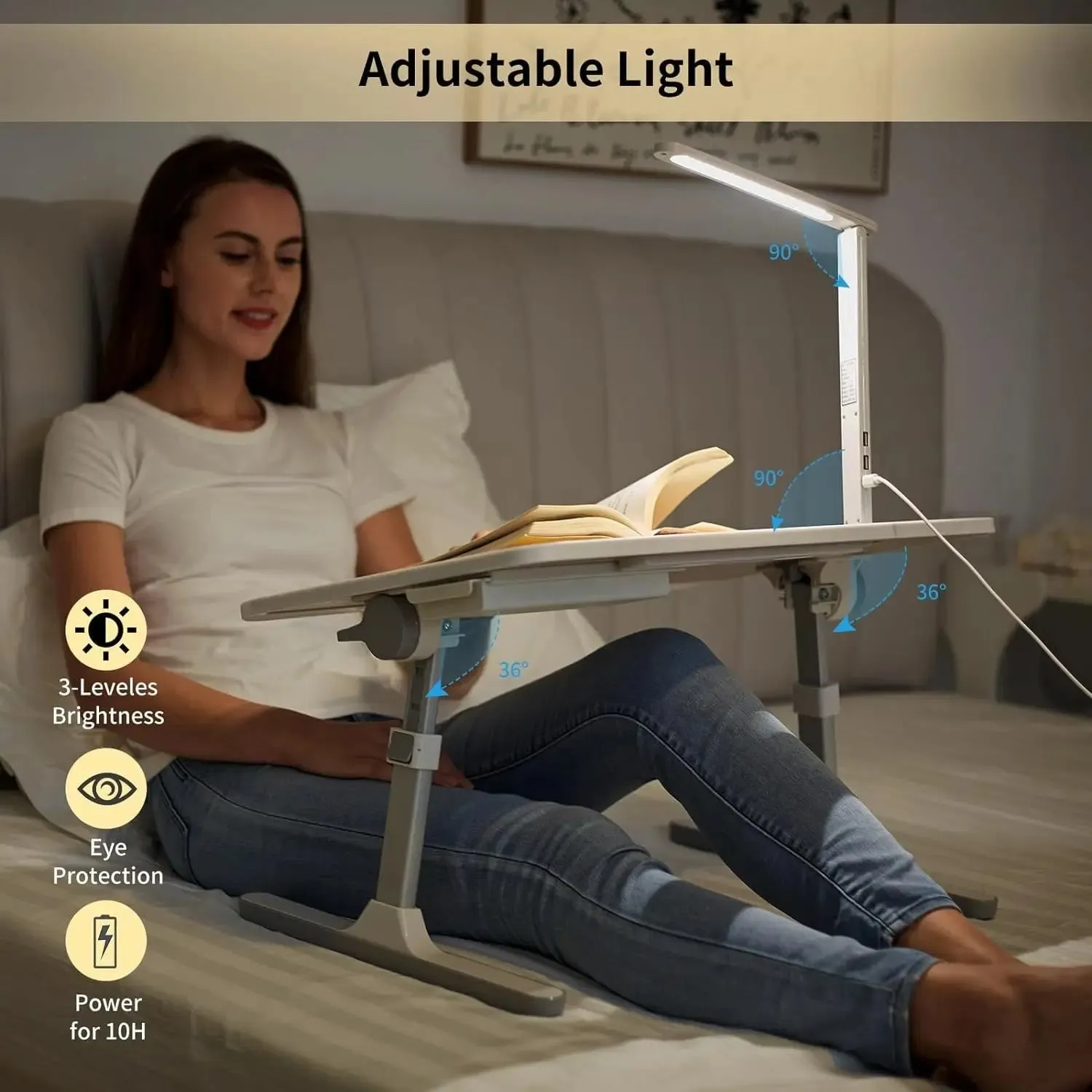 Desk For Laptop With LED Light
