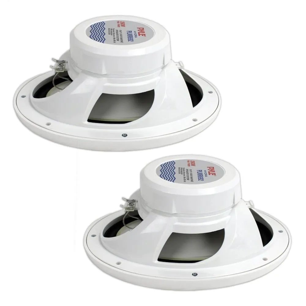 Dual 6'' X 9'' Water Resistant Marine Speakers, 2-Way Full Range Stereo Sound, 260 Watt, White