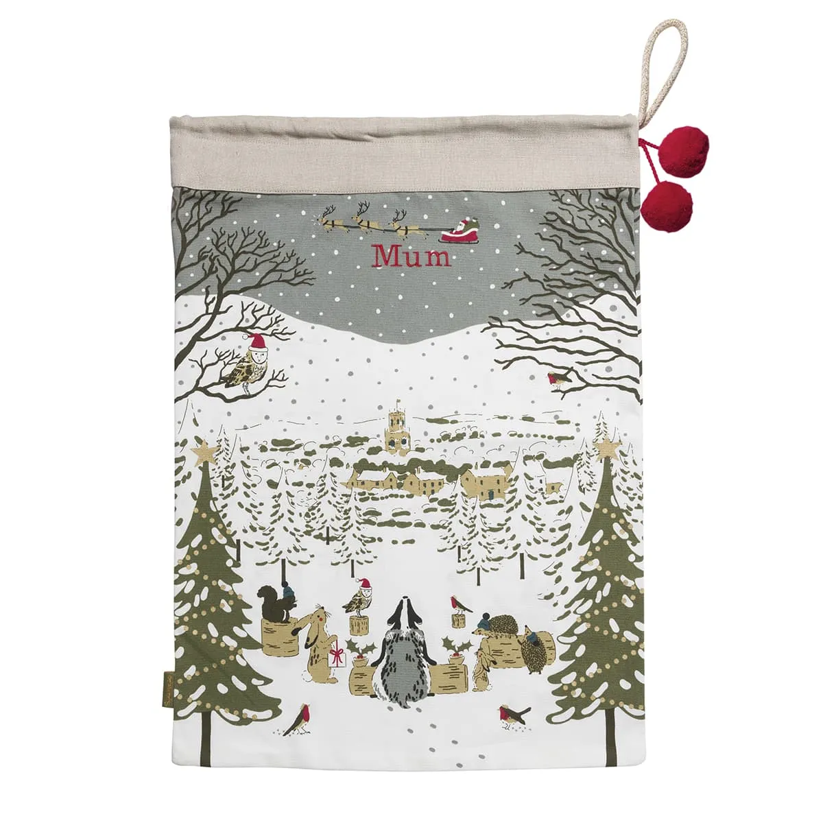 Festive Forest Christmas Sack