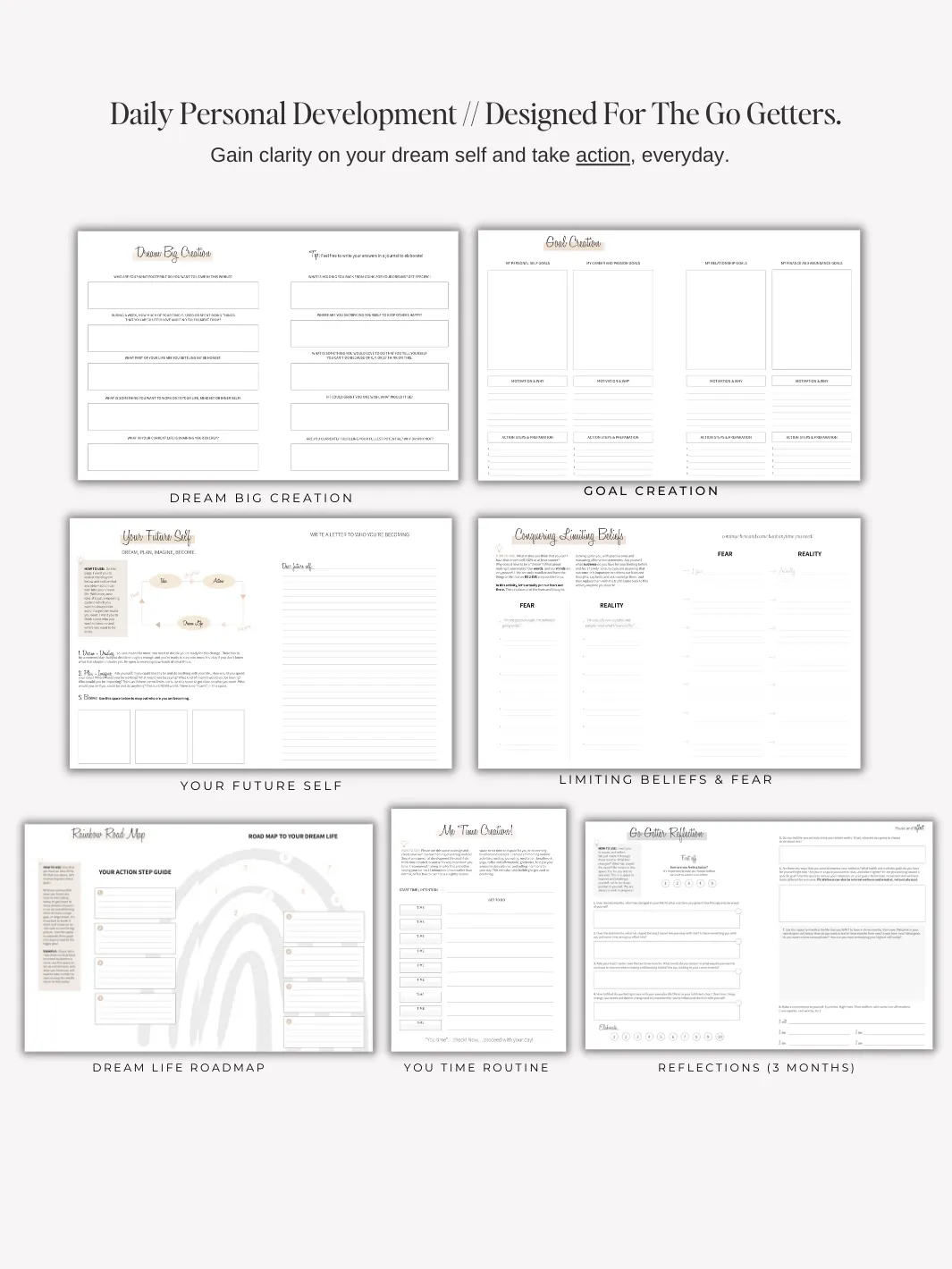 Go Getter Undated Daily Planner - Fairytale Summer