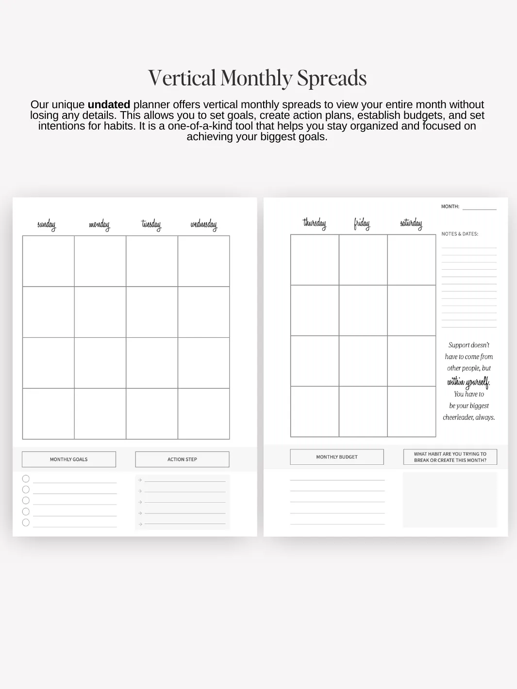 Go Getter Undated Daily Planner - Fairytale Summer
